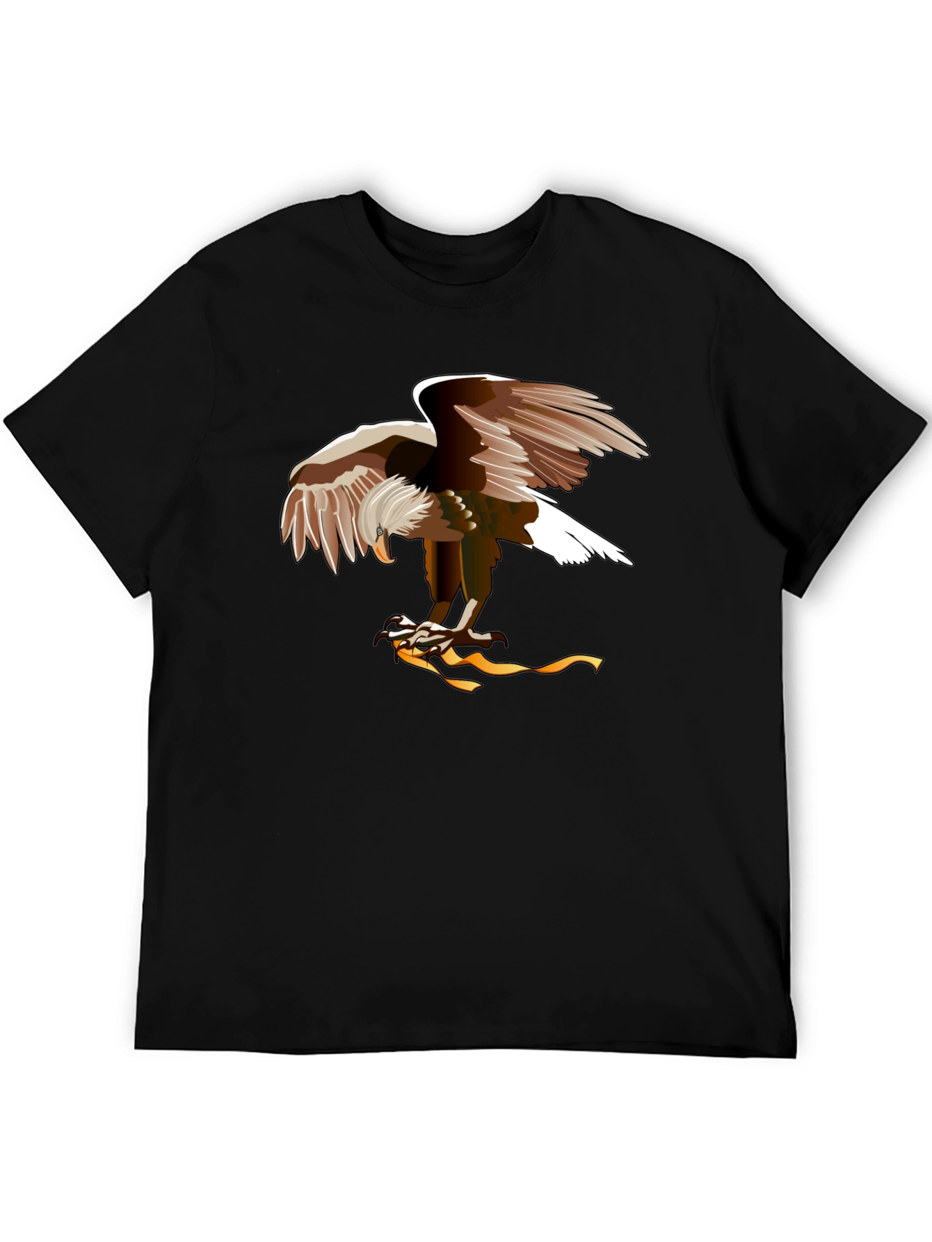 Eagle Graphic Print Black T-Shirt