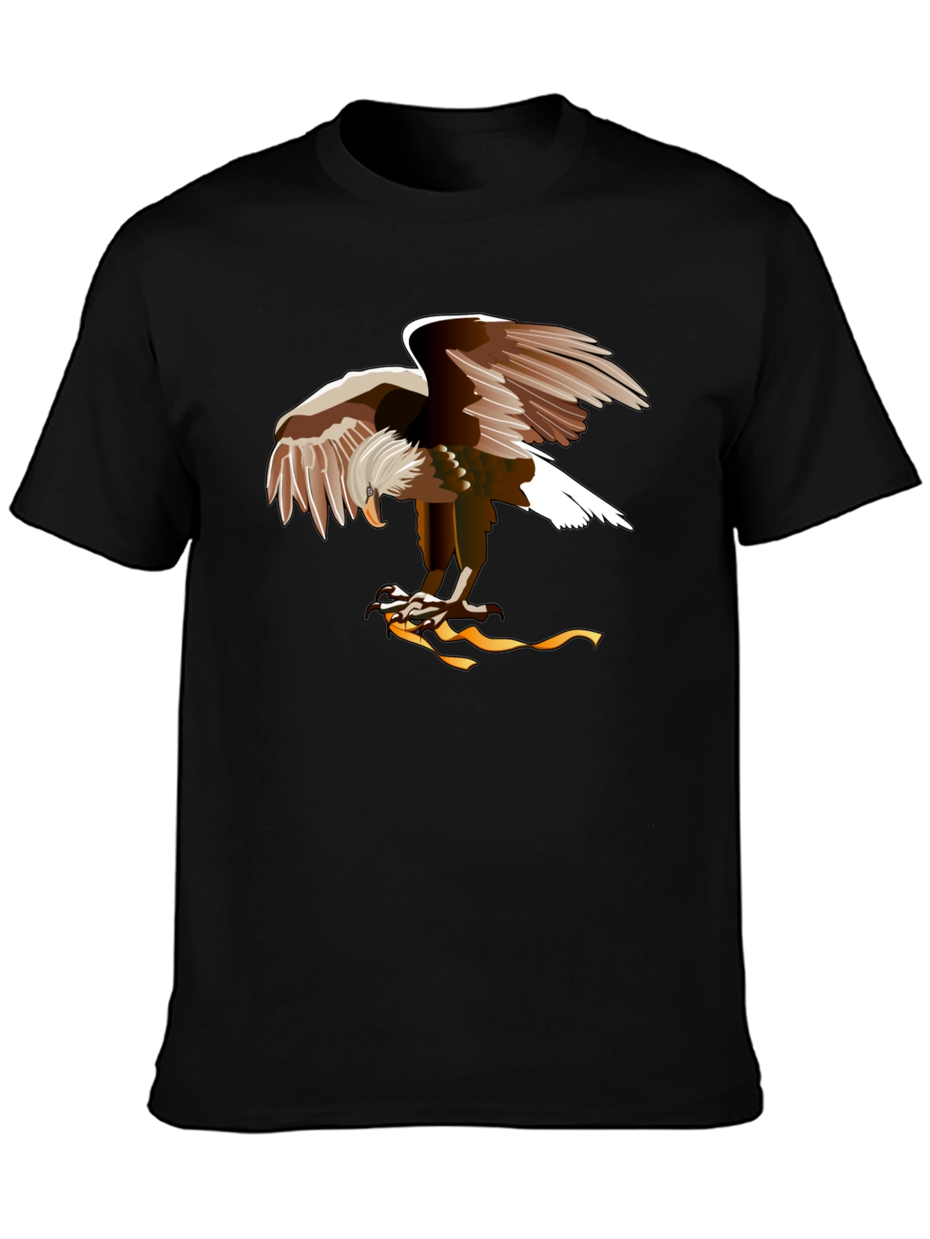 Eagle Graphic Print Black T-Shirt