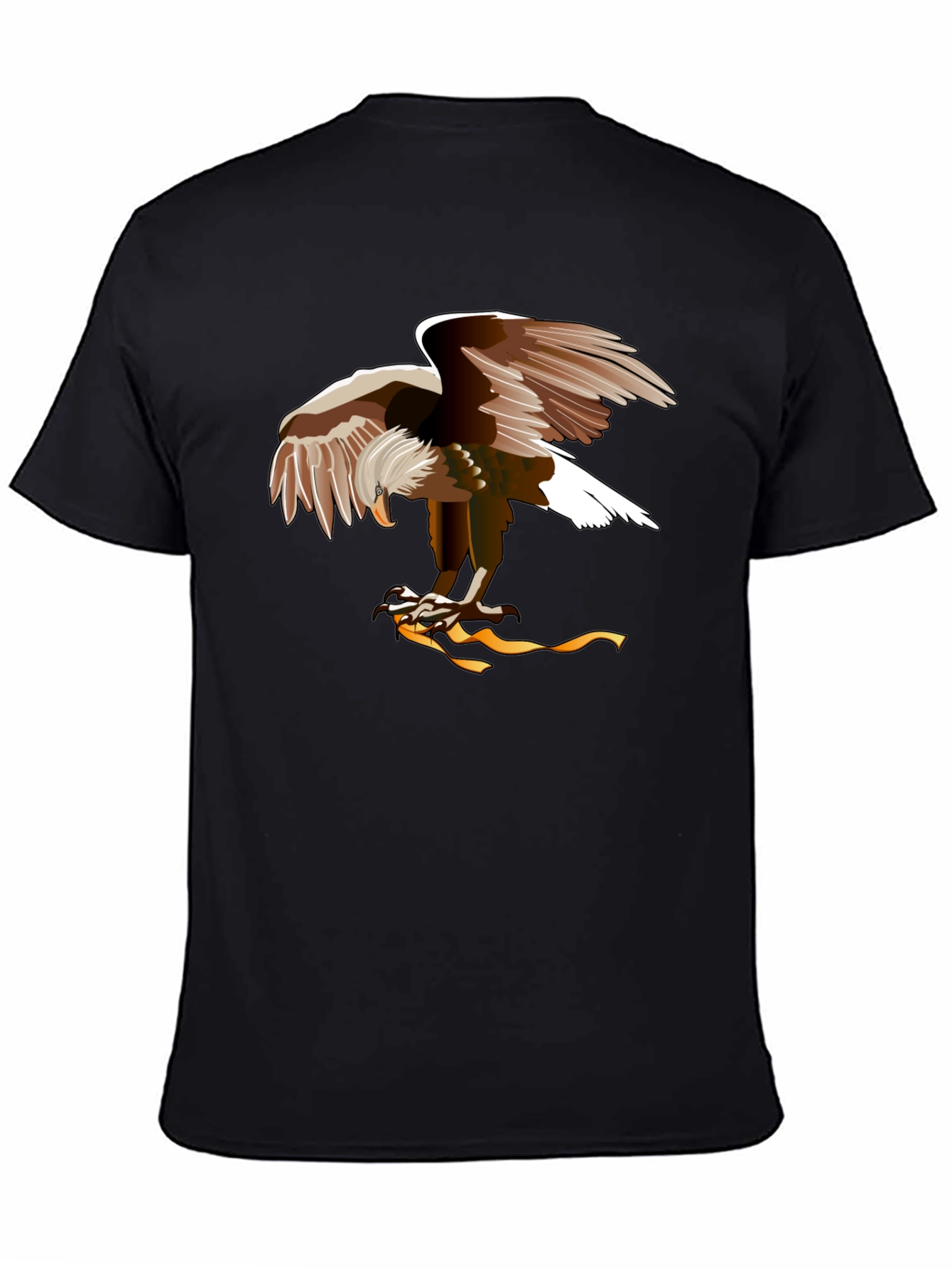 Eagle Graphic Print Black T-Shirt
