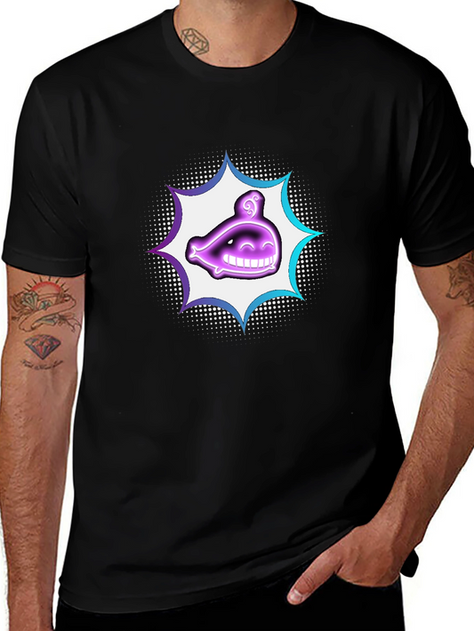 Smiling Ghost Graphic T-Shirt - Black