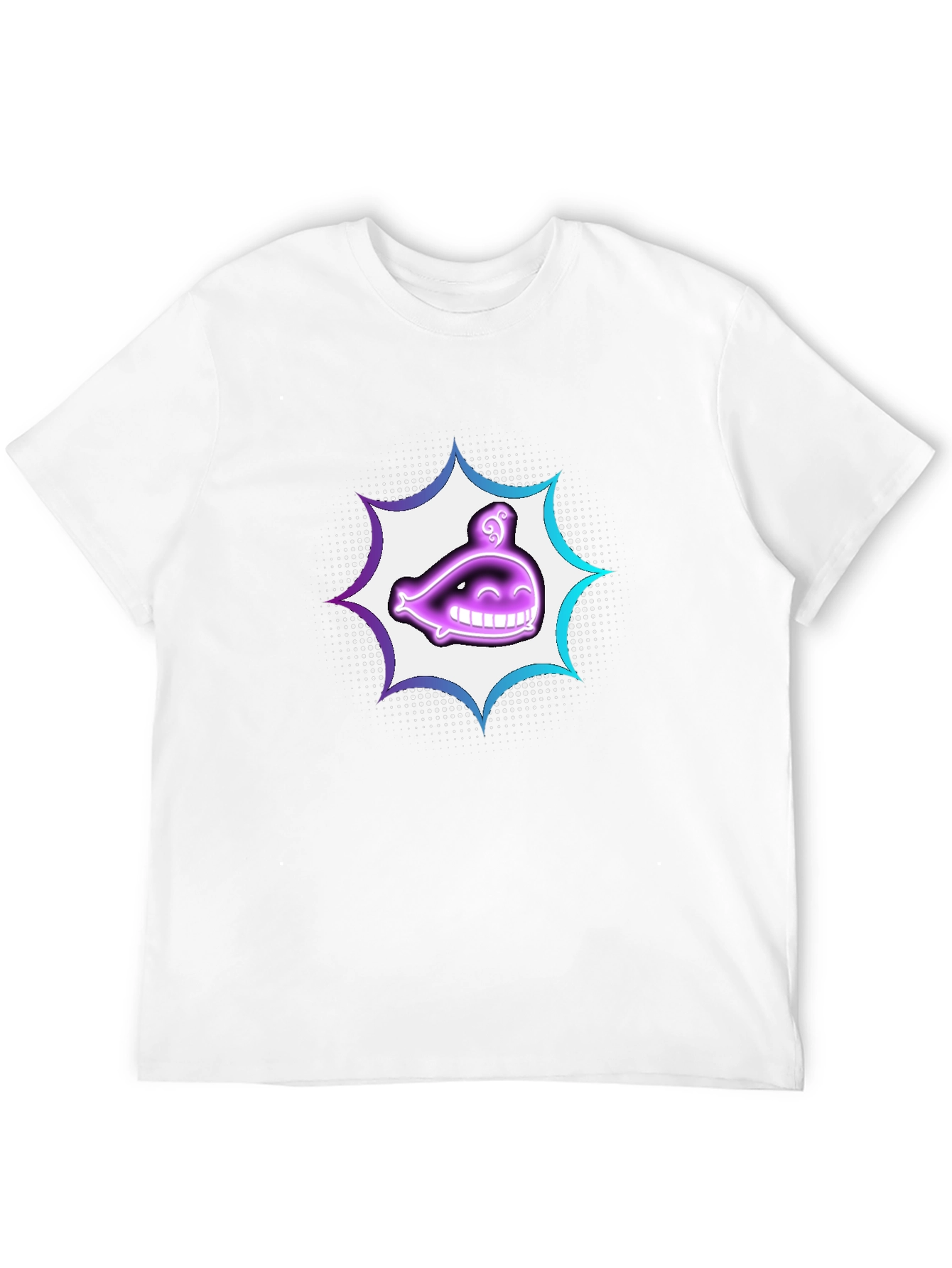 Smiling Ghost Graphic T-Shirt - Black