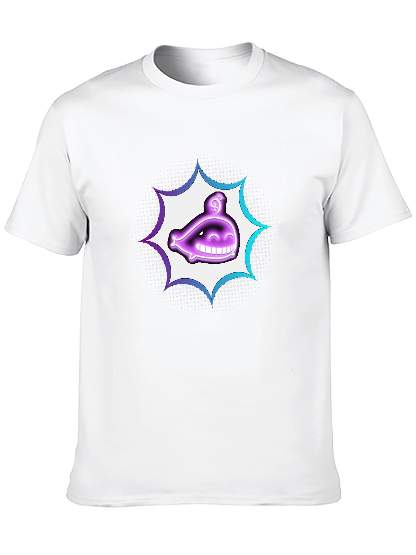 Smiling Ghost Graphic T-Shirt - Black