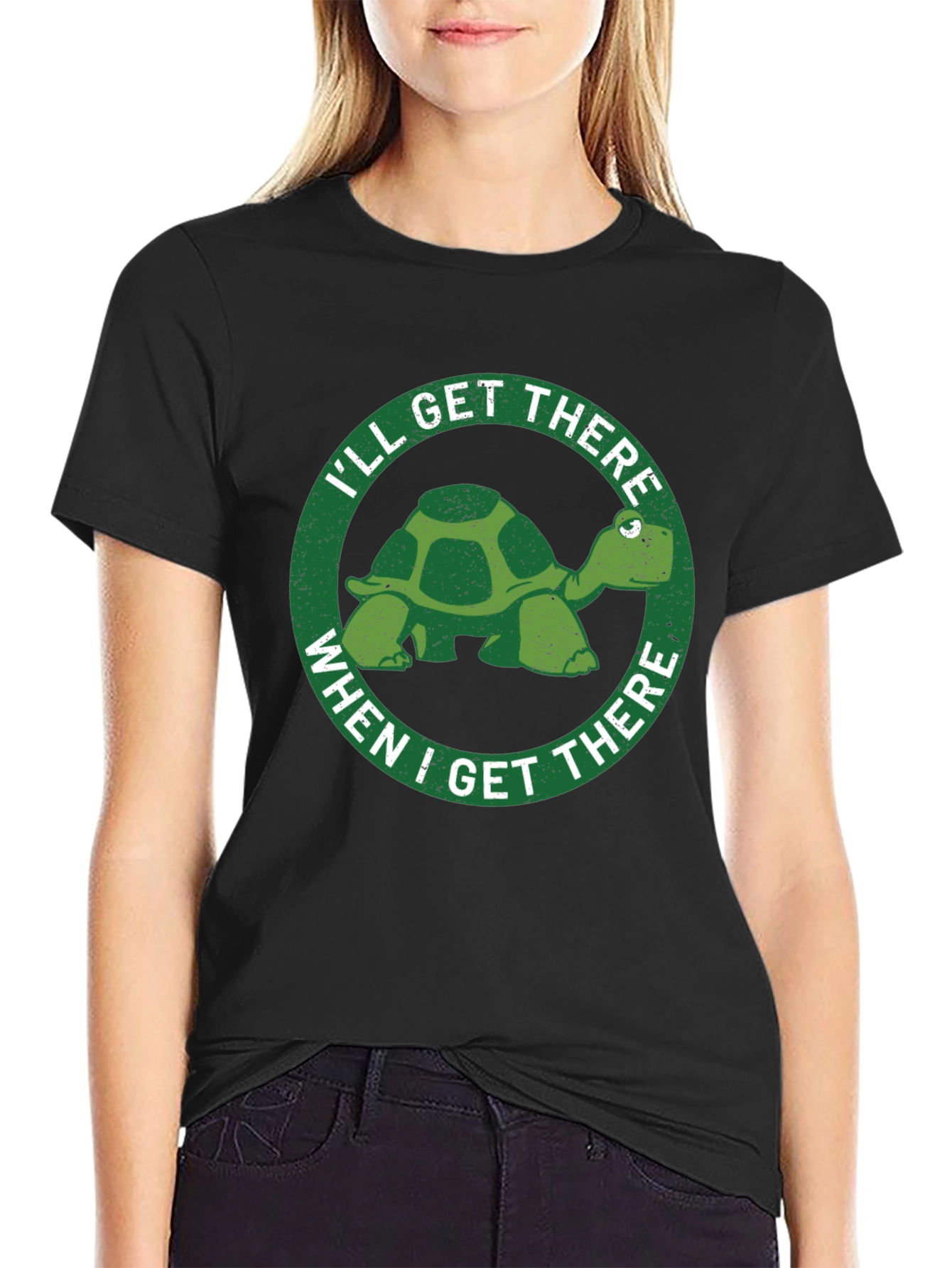 Ill Get There Turtle Graphic T-Shirt