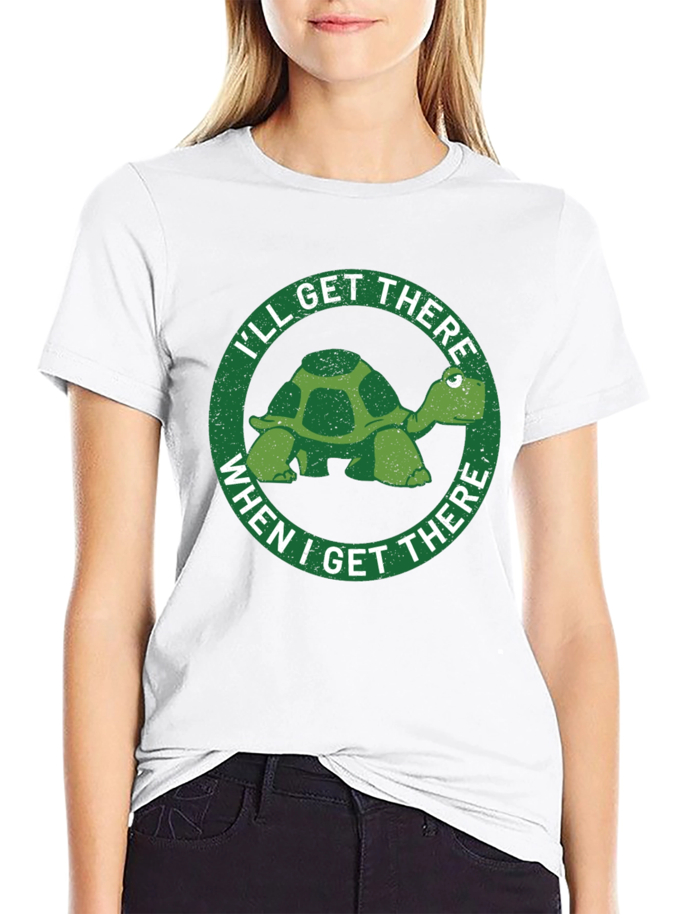 Ill Get There Turtle Graphic T-Shirt
