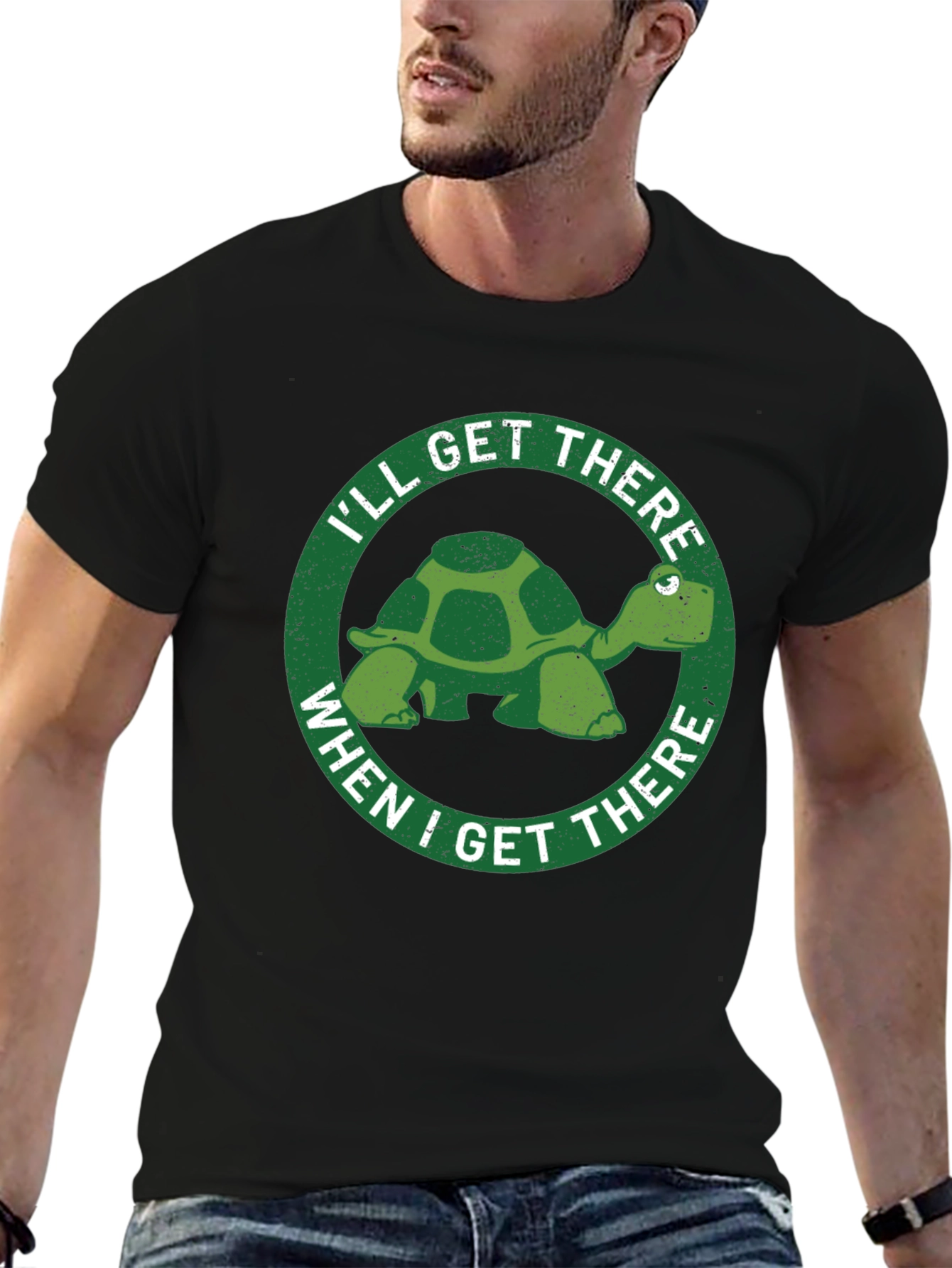 Ill Get There Turtle Graphic T-Shirt