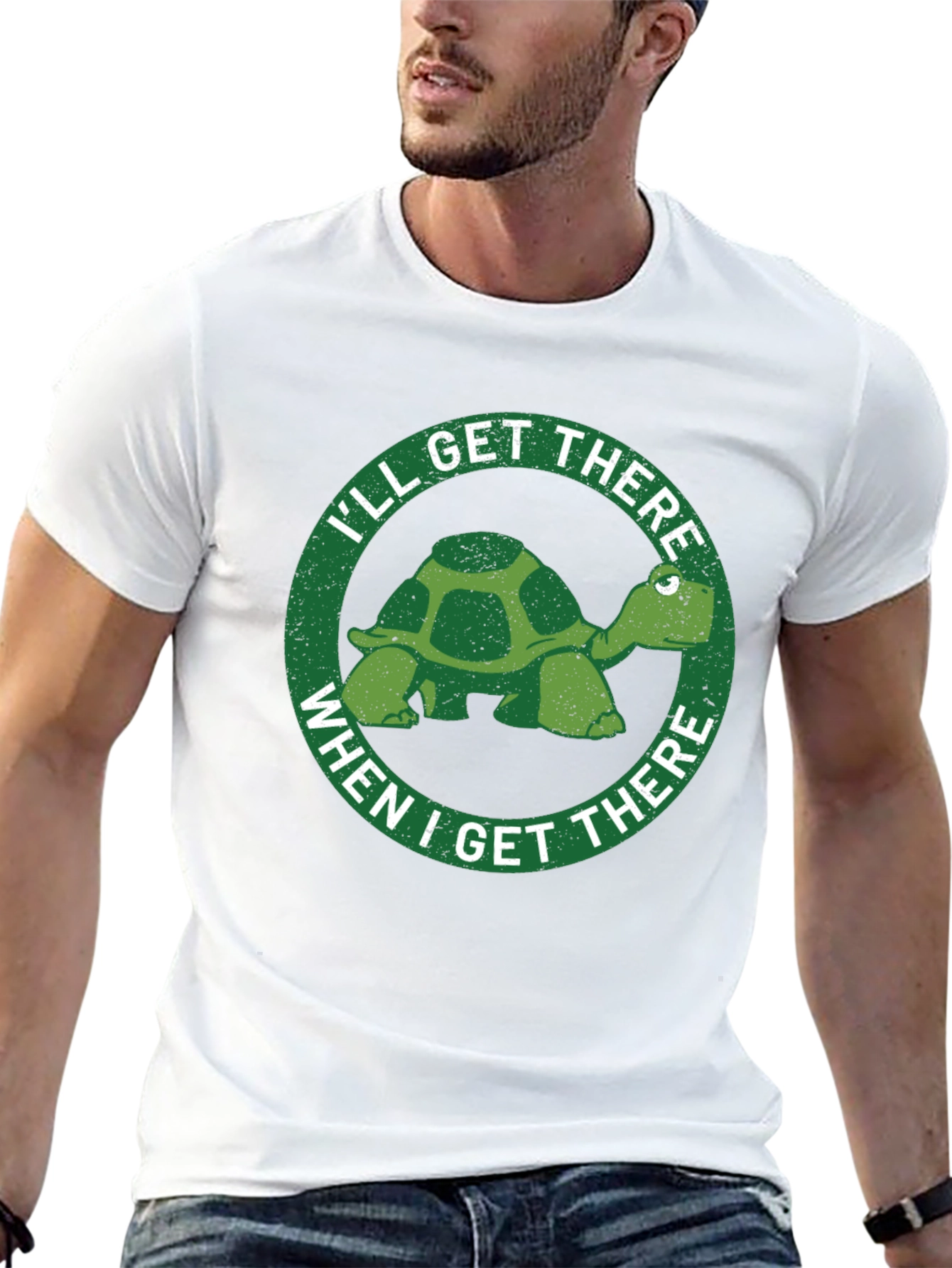Ill Get There Turtle Graphic T-Shirt