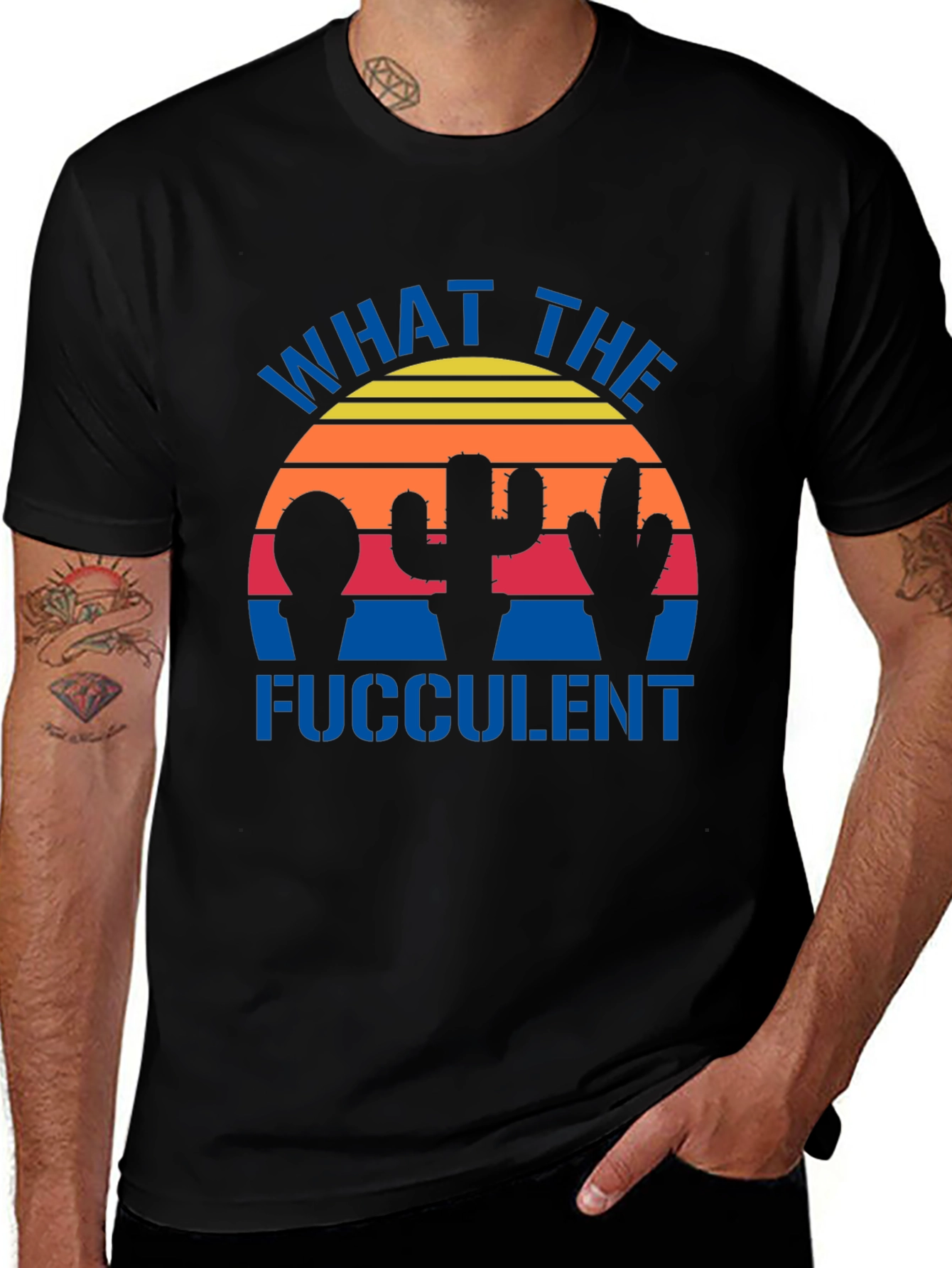 What the Fucculent Cactus Graphic Tee