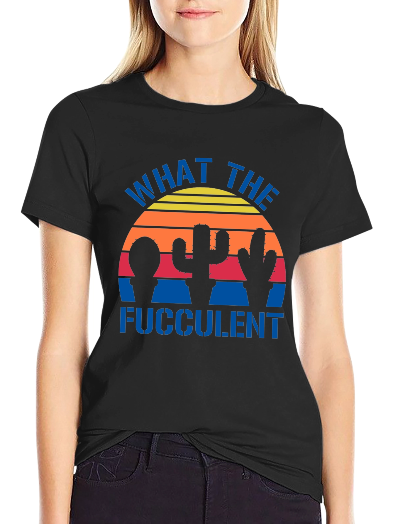 What the Fucculent Cactus Graphic Tee