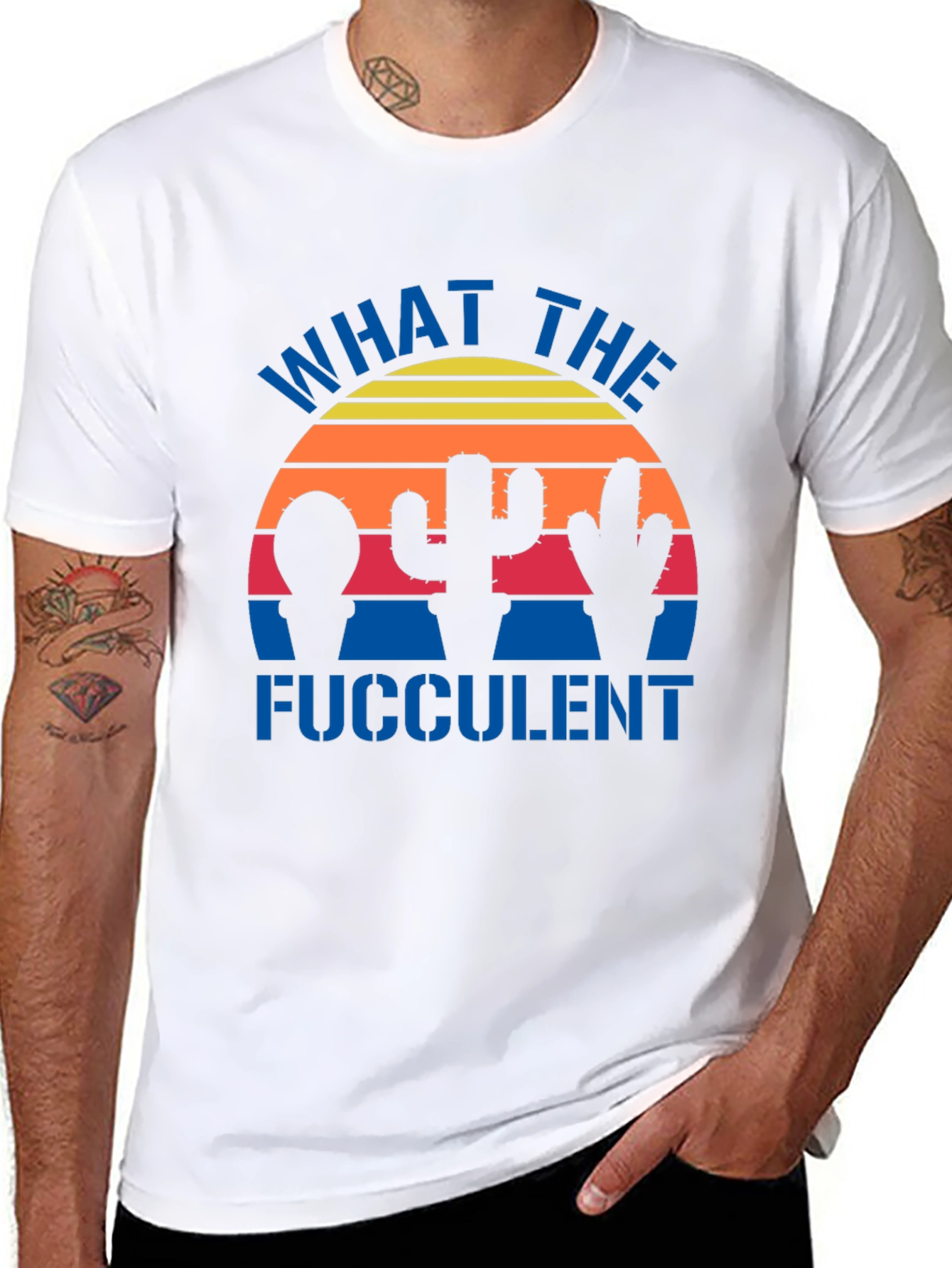 What the Fucculent Cactus Graphic Tee
