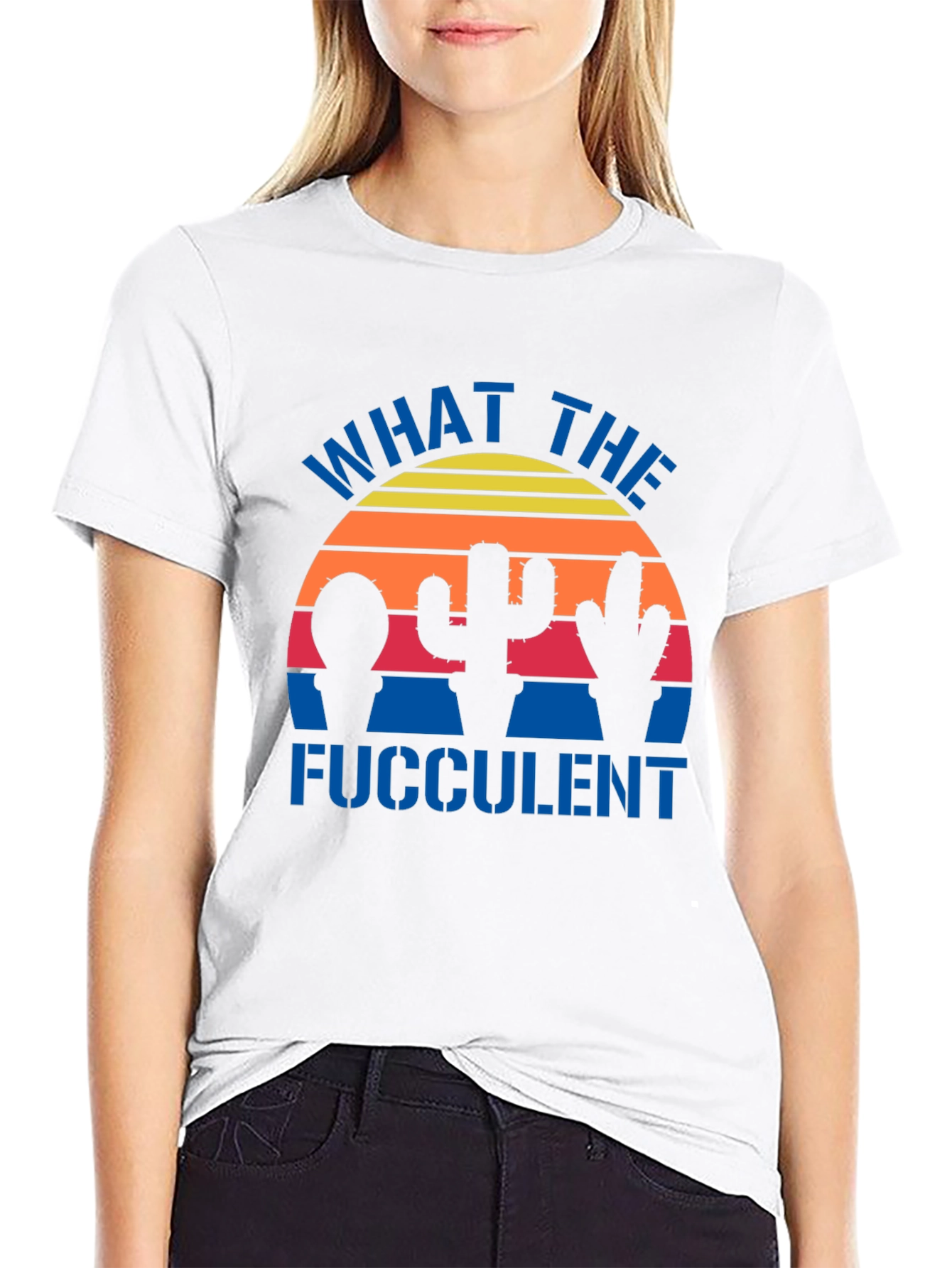 What the Fucculent Cactus Graphic Tee
