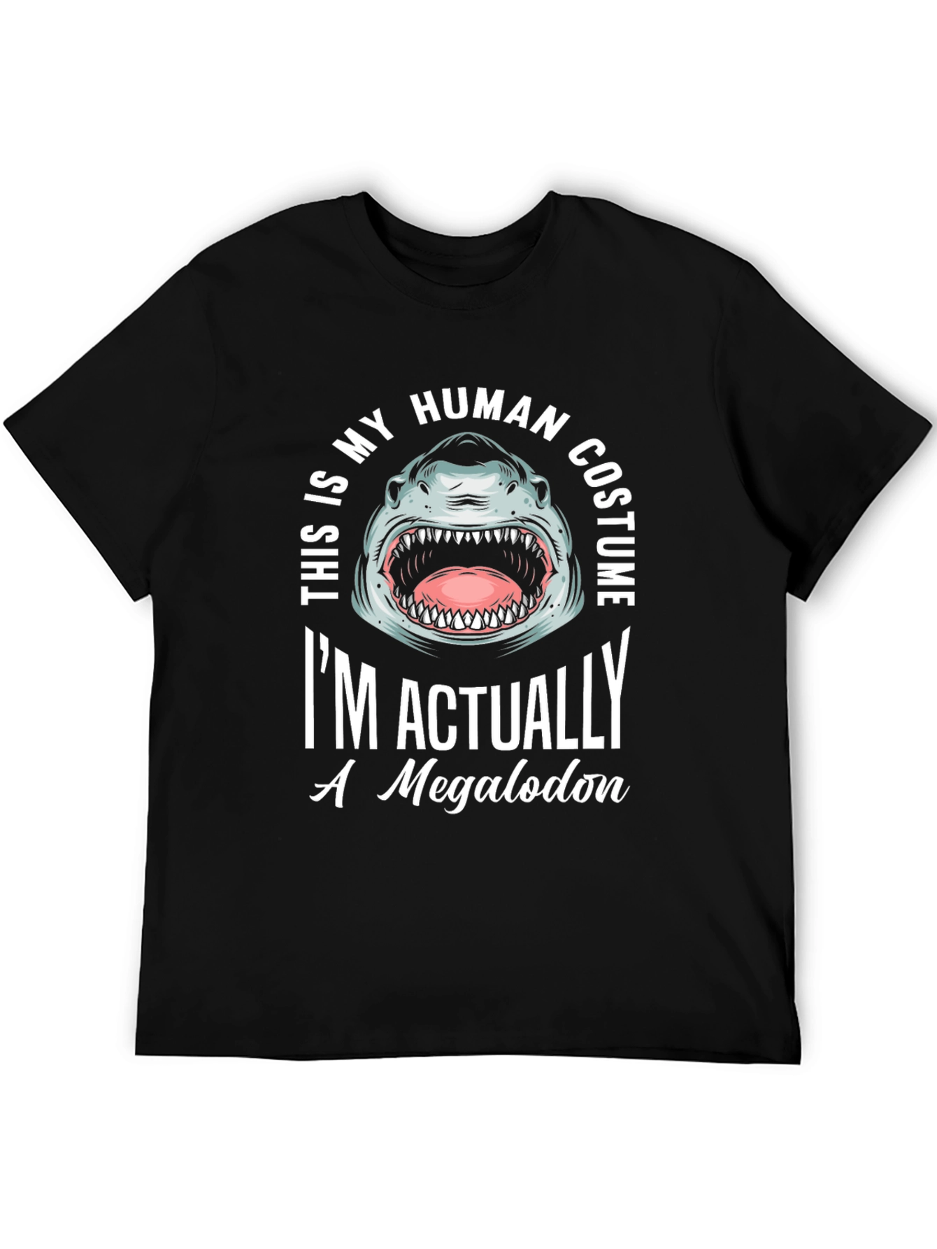Megalodon Human Costume T-Shirt Funny Shark Tee