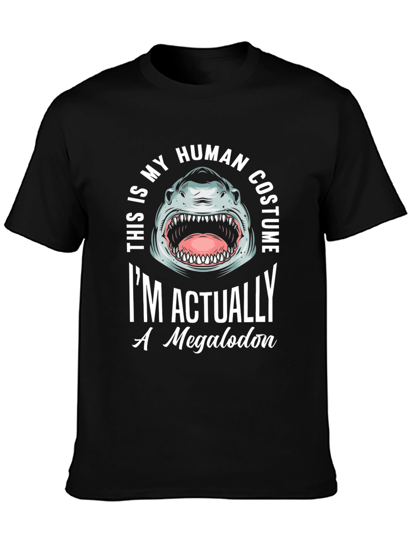 Megalodon Human Costume T-Shirt Funny Shark Tee