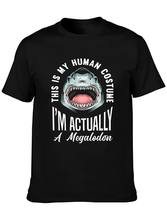 Megalodon Human Costume T-Shirt Funny Shark Tee