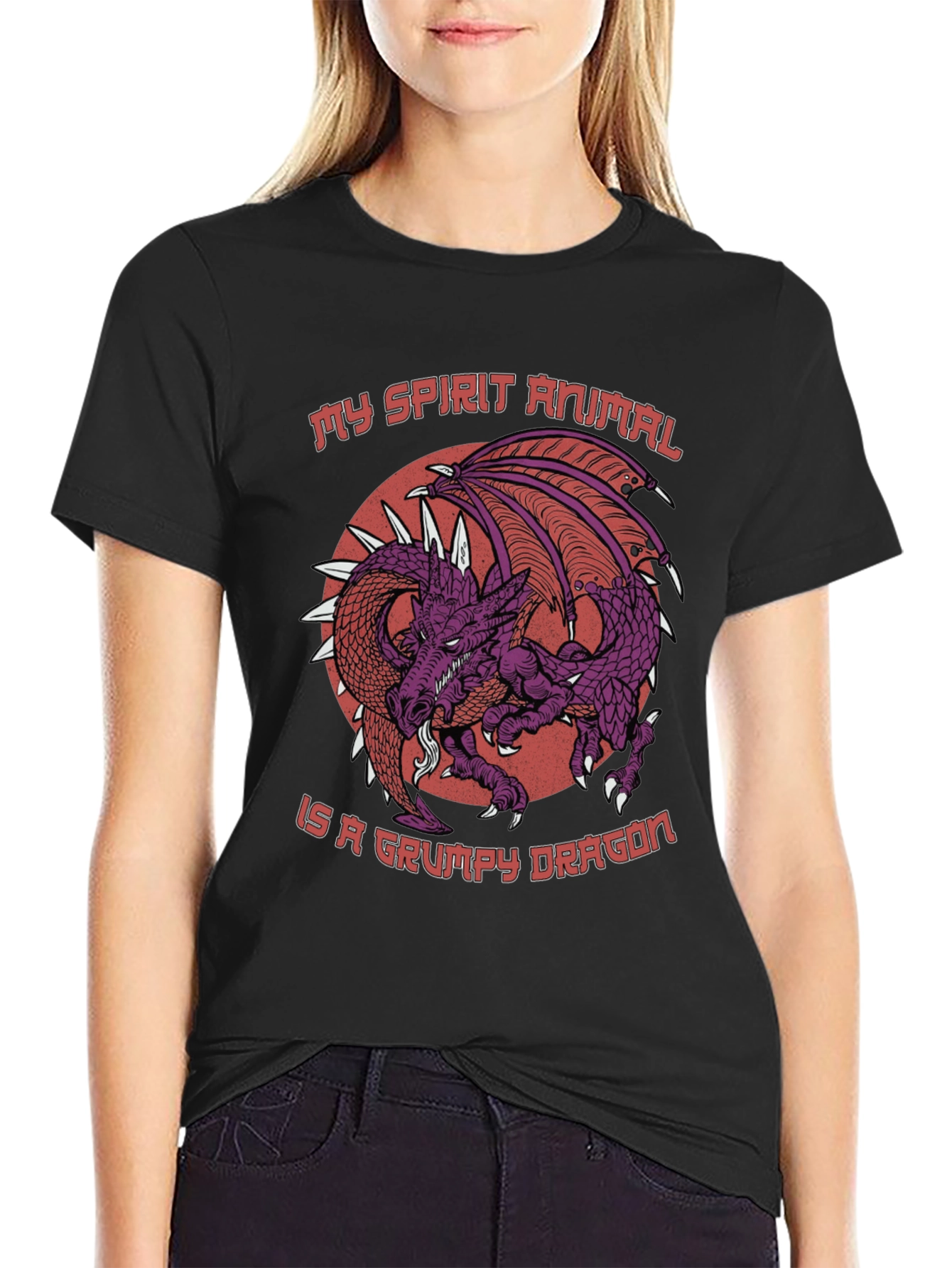 Grumpy Dragon Spirit Animal T-Shirt