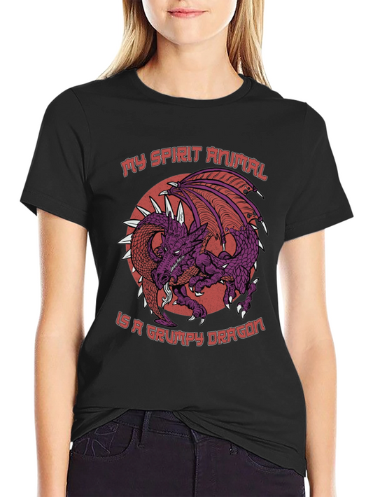 Grumpy Dragon Spirit Animal T-Shirt