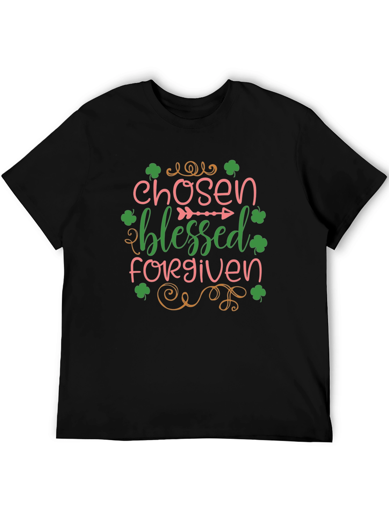 Chosen Blessed Forgiven St. Patricks Day Graphic Tee