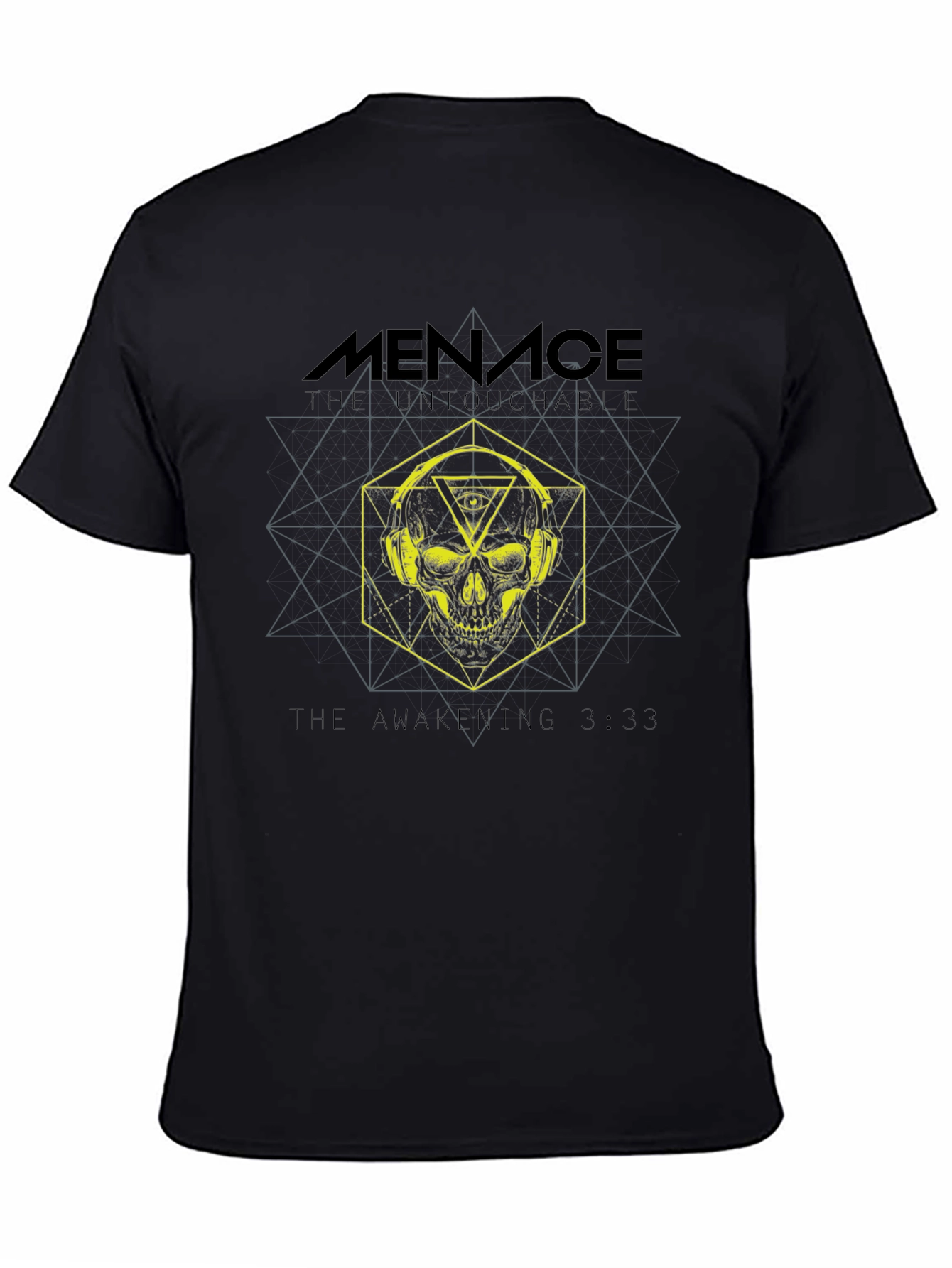Menace Skull Graphic Tee - Black Cotton T-Shirt