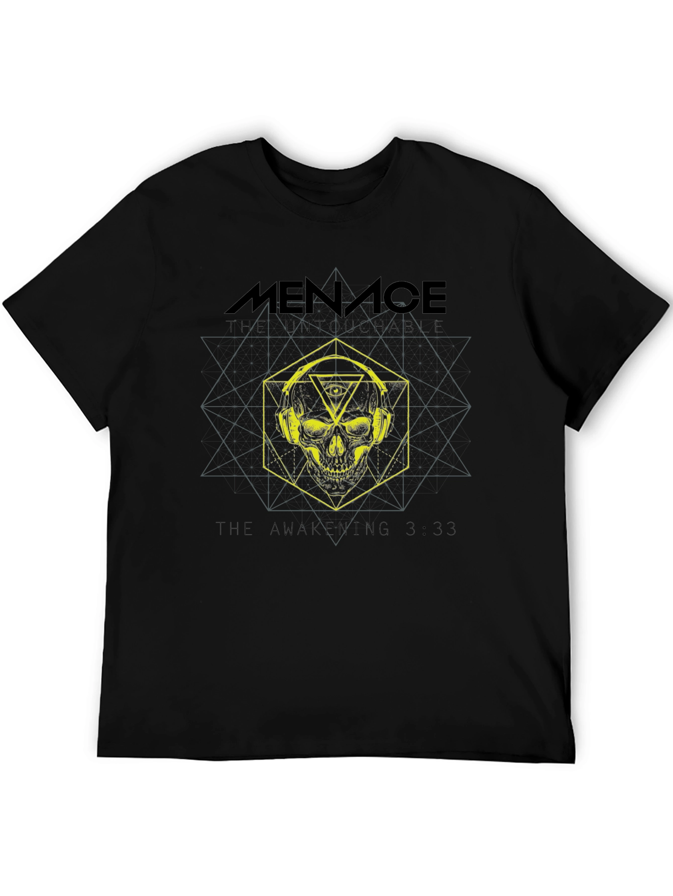 Menace Skull Graphic Tee - Black Cotton T-Shirt