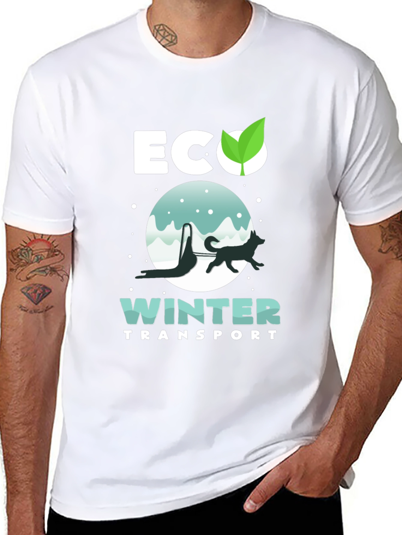 Eco Winter Transport Black T-Shirt