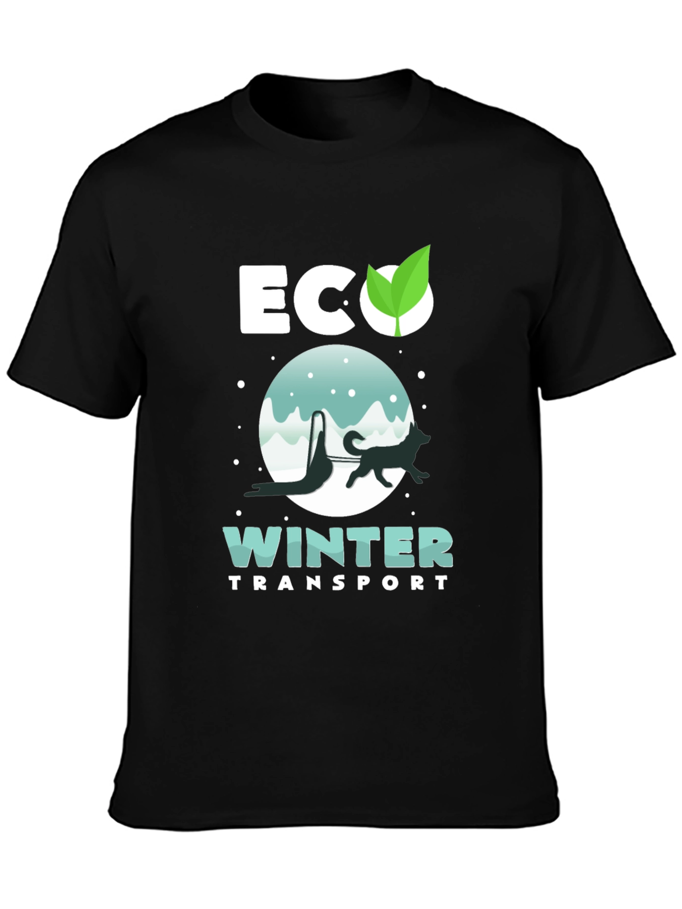 Eco Winter Transport Black T-Shirt