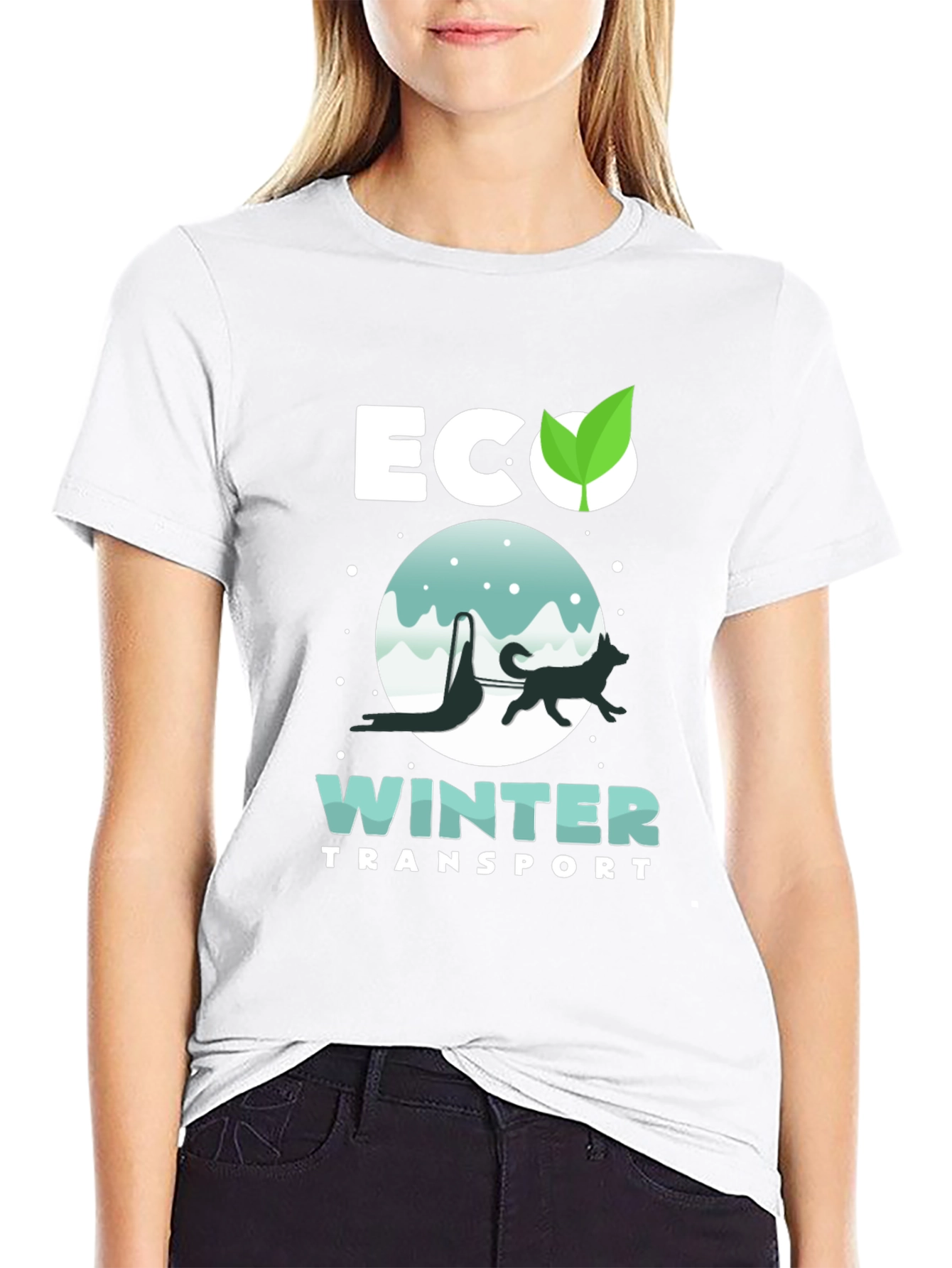 Eco Winter Transport Black T-Shirt