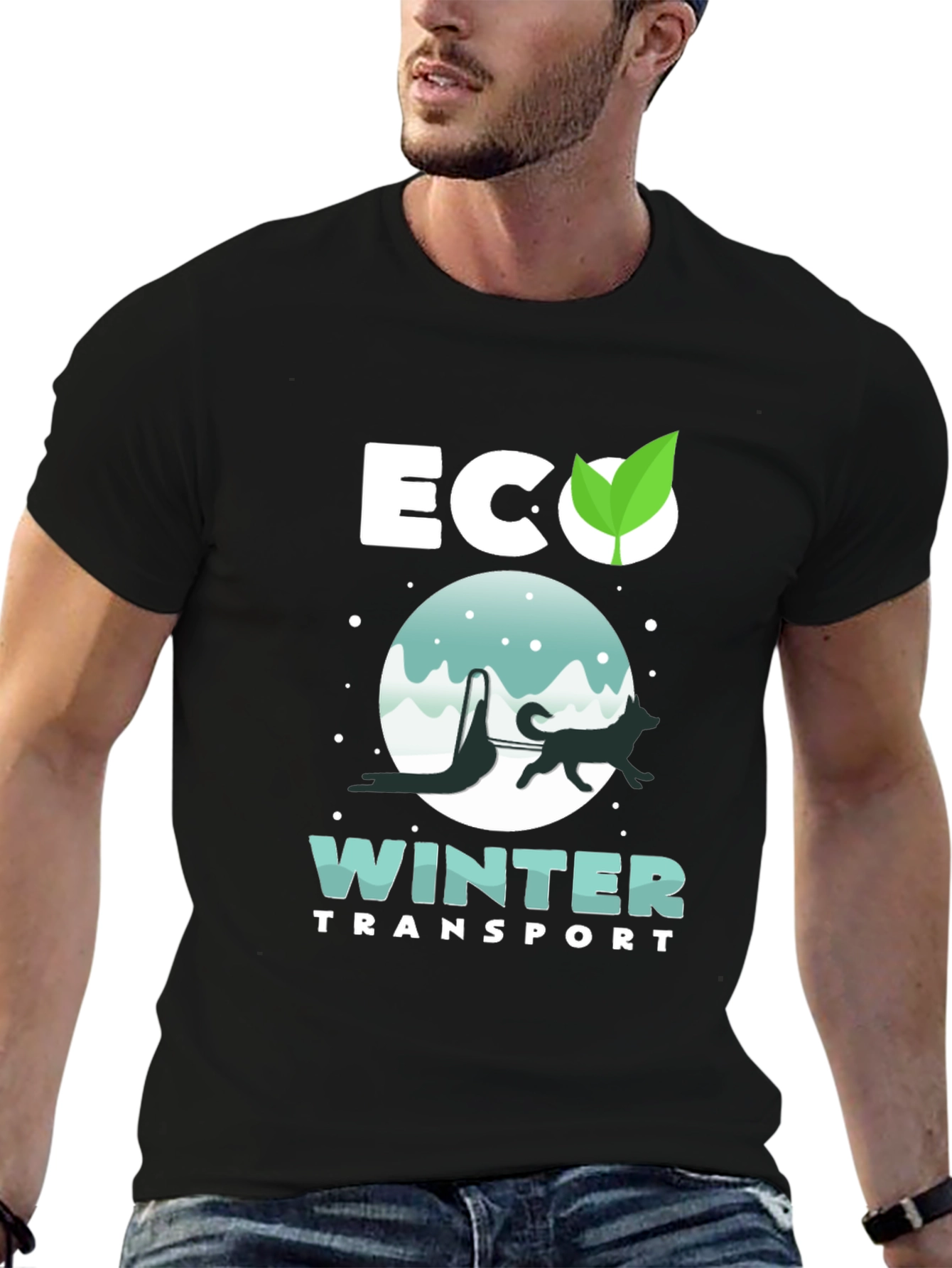 Eco Winter Transport Black T-Shirt