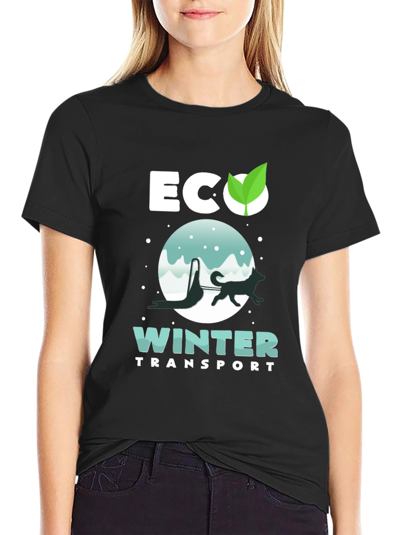 Eco Winter Transport Black T-Shirt