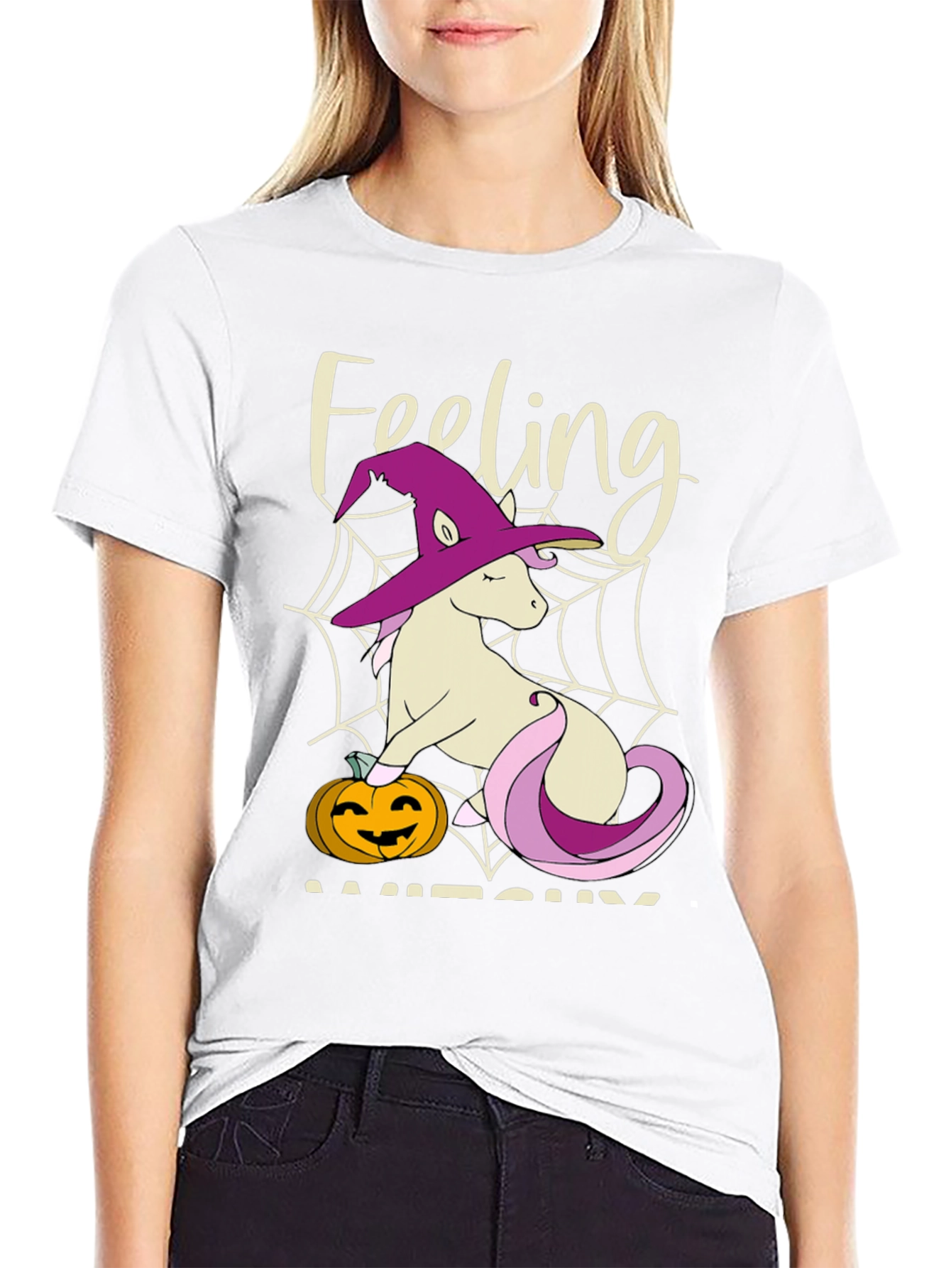 Feeling Witchy Unicorn Halloween T-Shirt