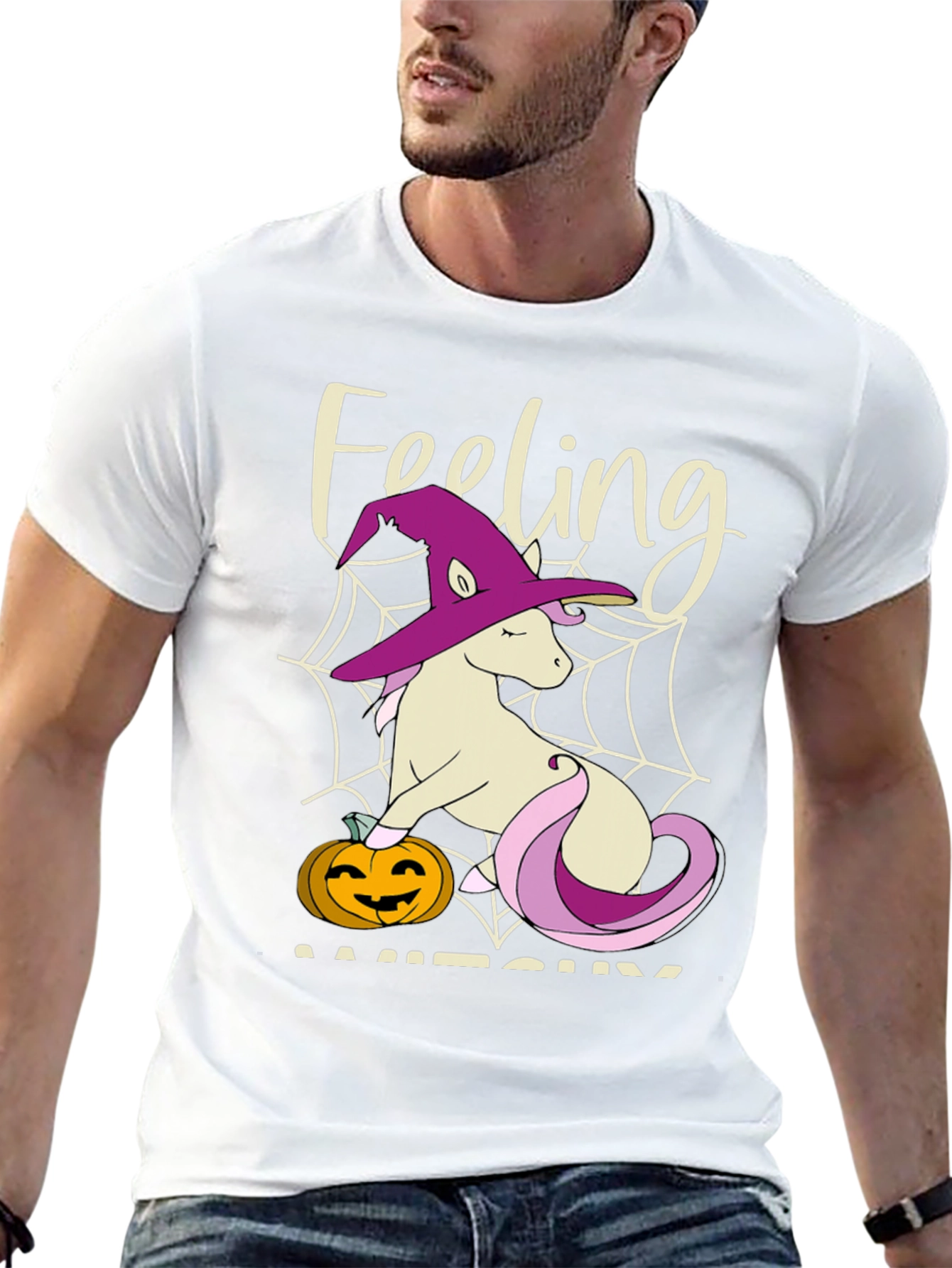 Feeling Witchy Unicorn Halloween T-Shirt