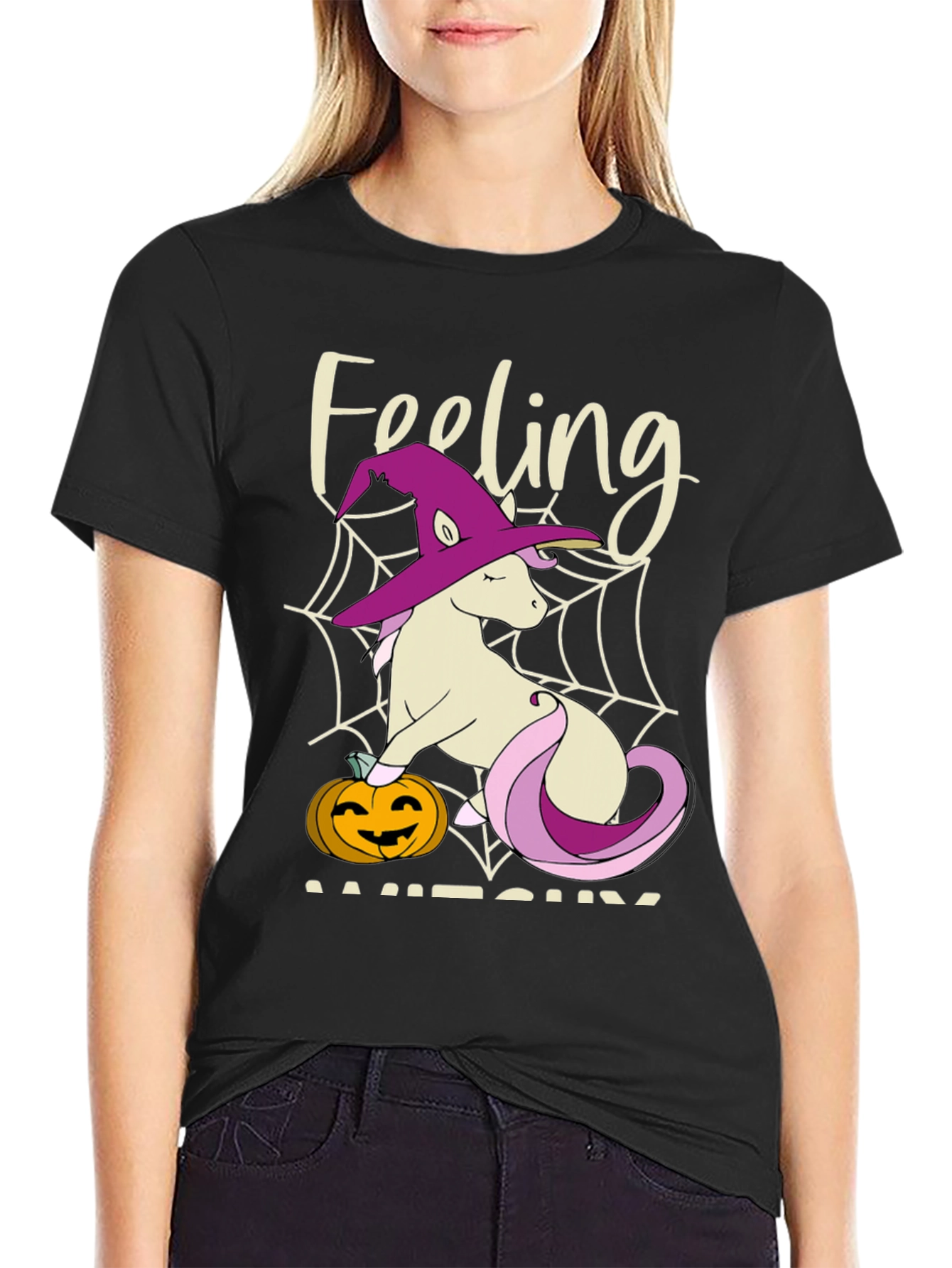 Feeling Witchy Unicorn Halloween T-Shirt