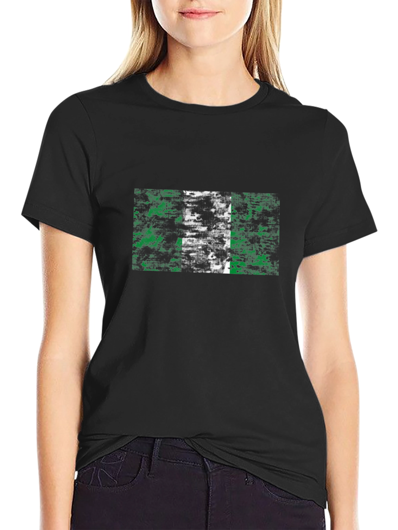 Nigeria Flag Grunge T-Shirt