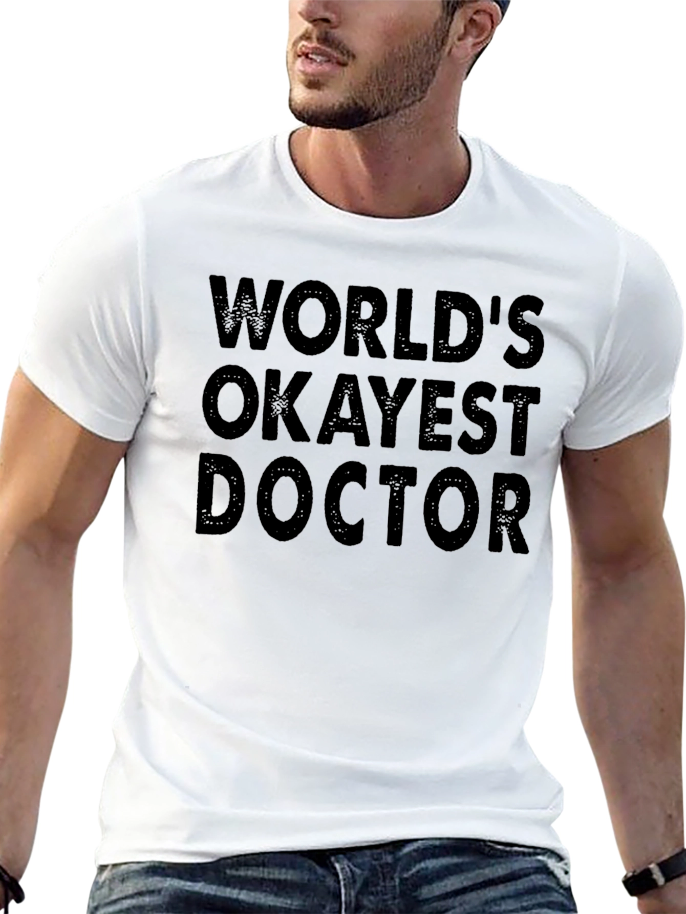 Worlds Okayest Doctor Black T-Shirt