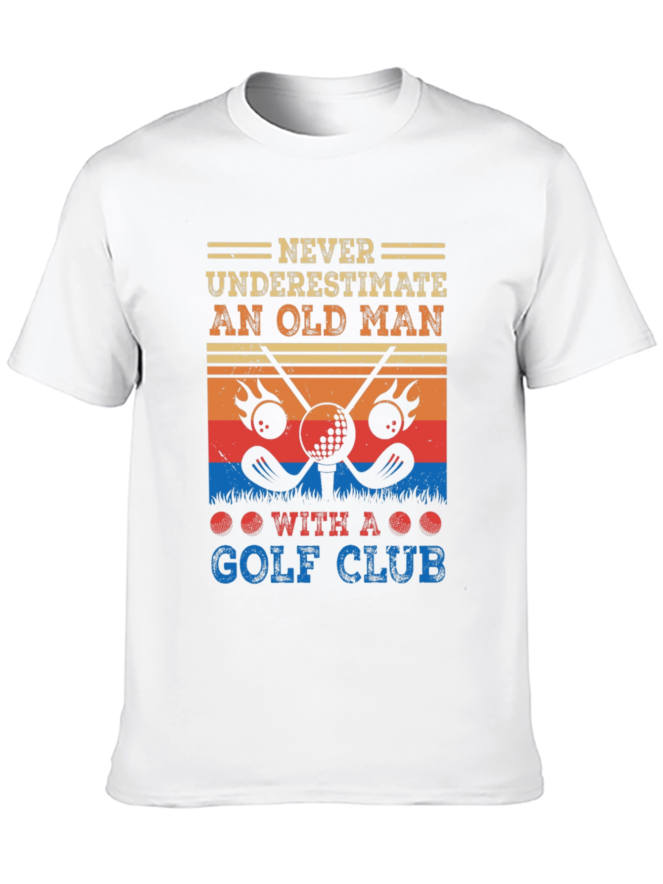 Never Underestimate Old Man Golf T-Shirt