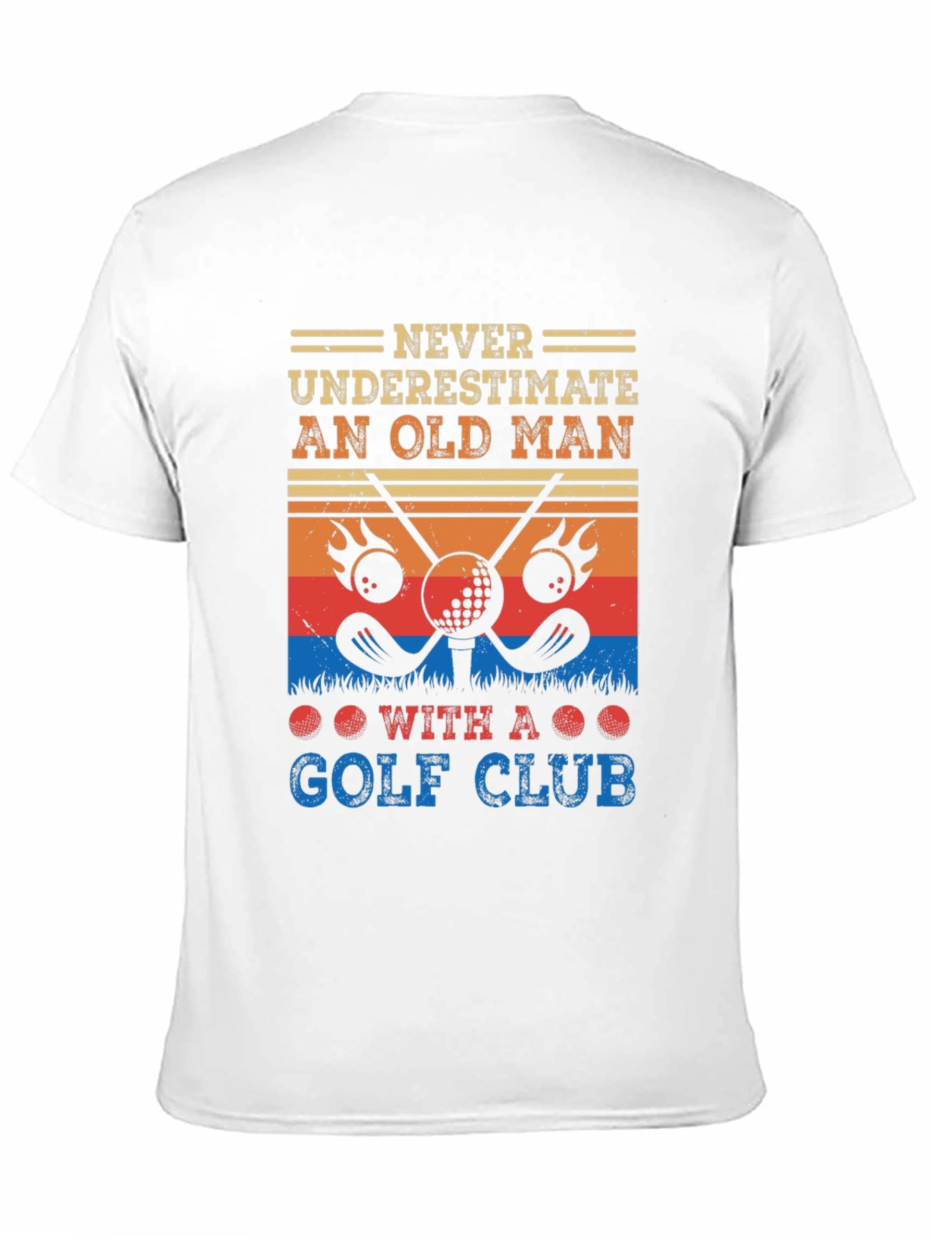 Never Underestimate Old Man Golf T-Shirt