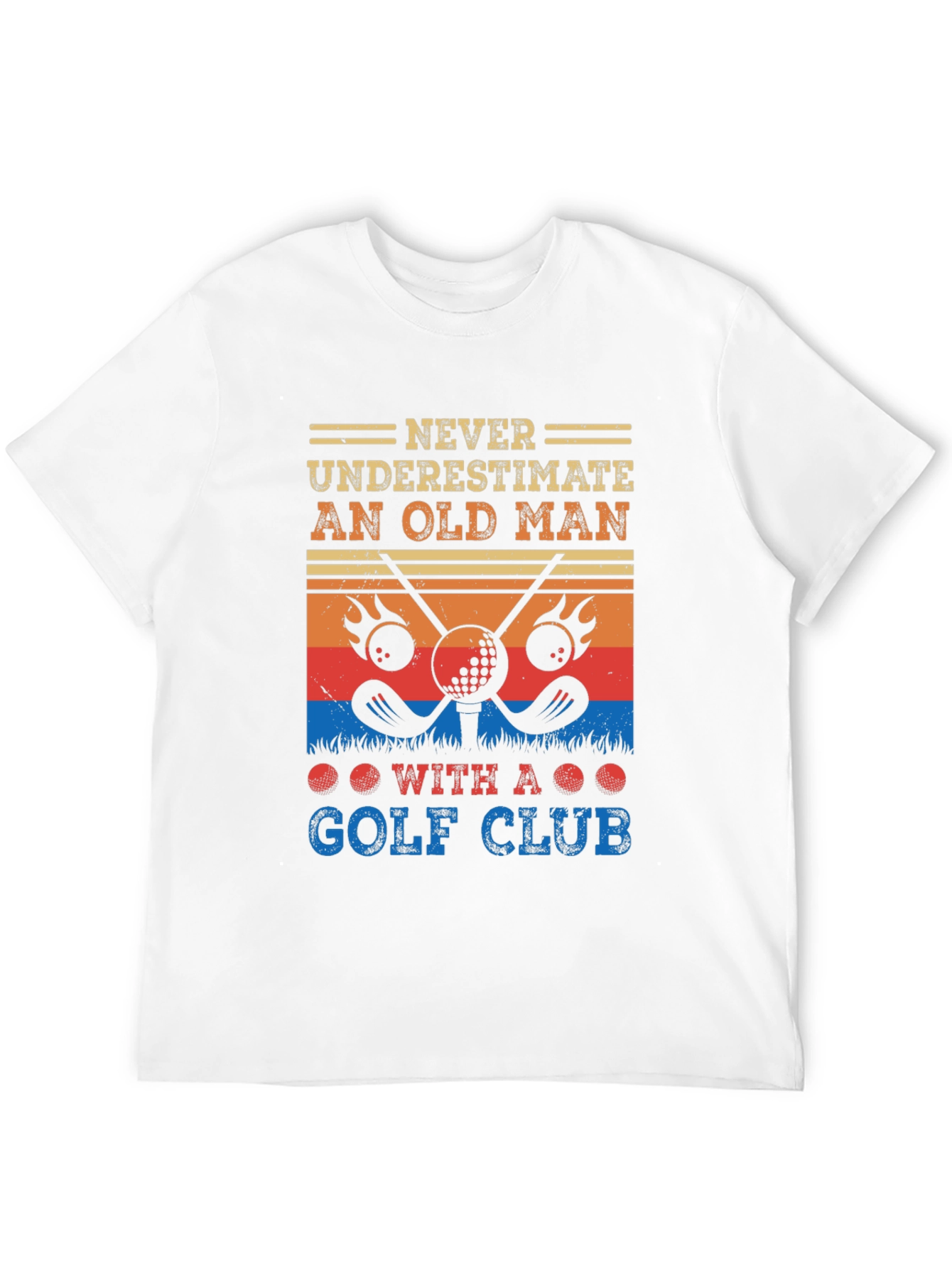 Never Underestimate Old Man Golf T-Shirt