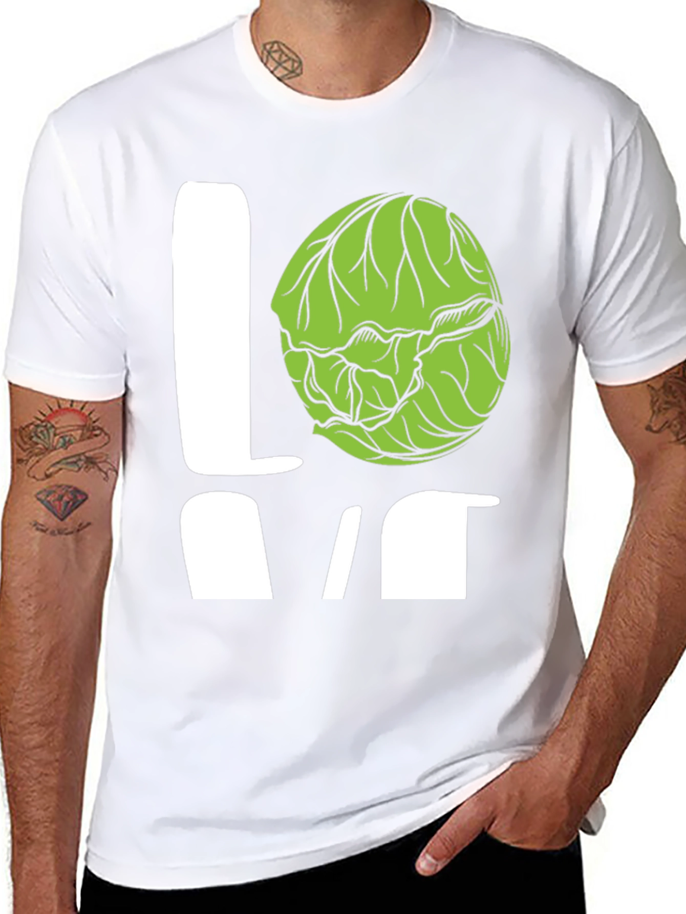 Love Brussels Sprouts Black T-Shirt