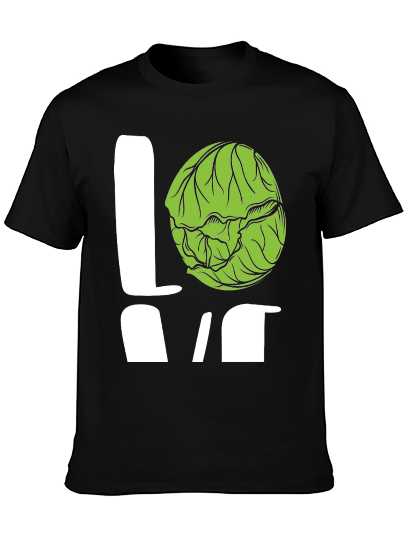 Love Brussels Sprouts Black T-Shirt