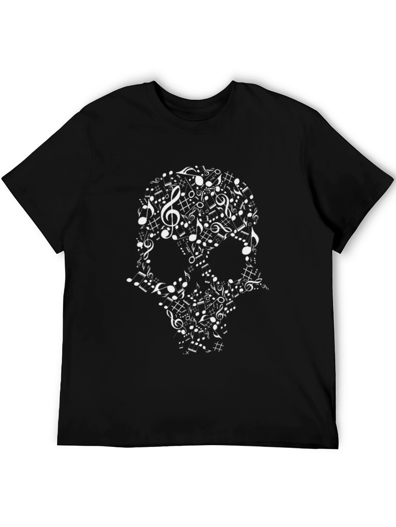 Music Skull T-Shirt - Black Graphic Tee