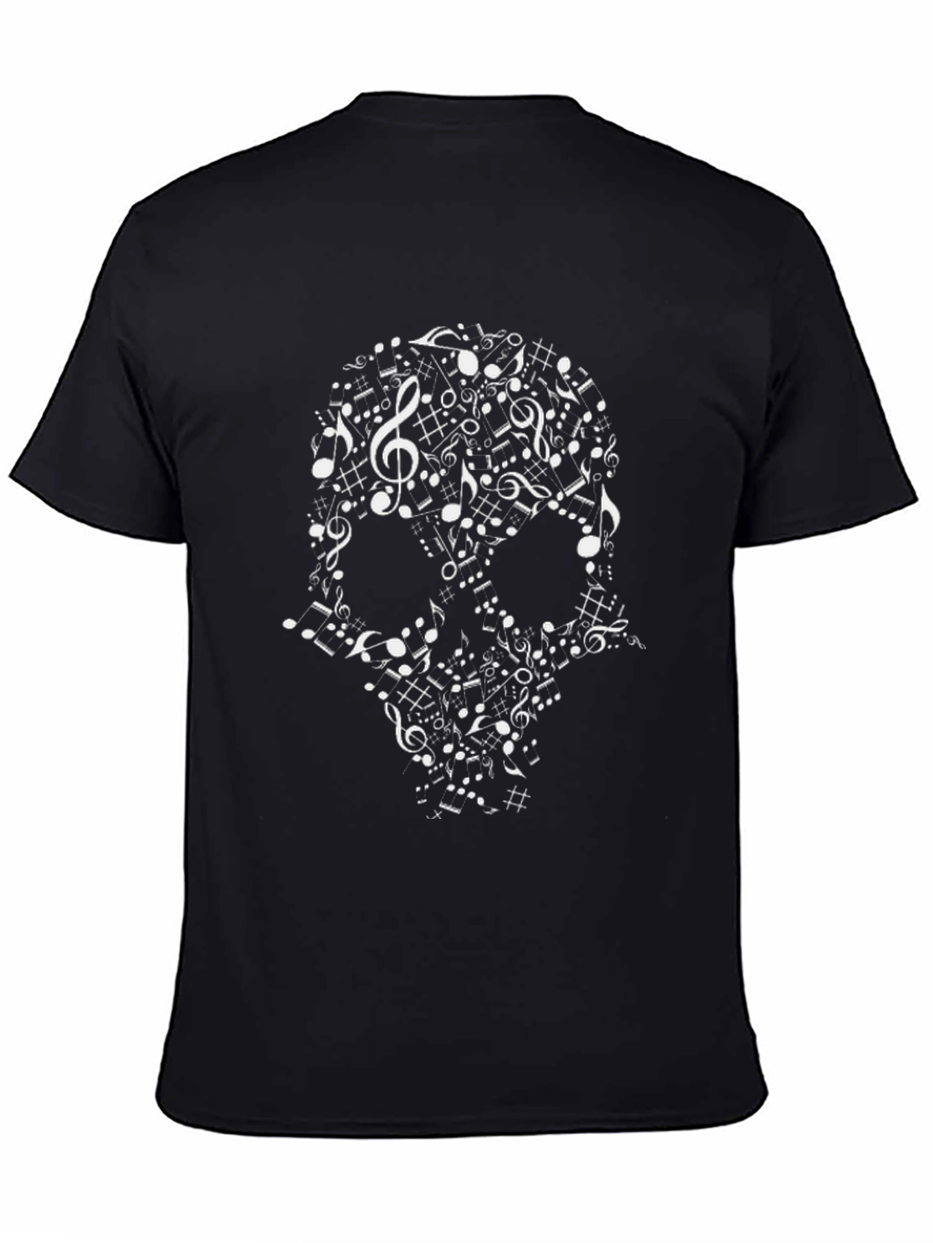 Music Skull T-Shirt - Black Graphic Tee
