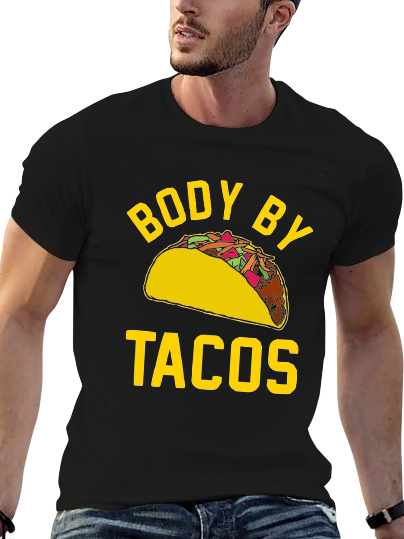 Body By Tacos Graphic Tee - Funny Foodie Shirt