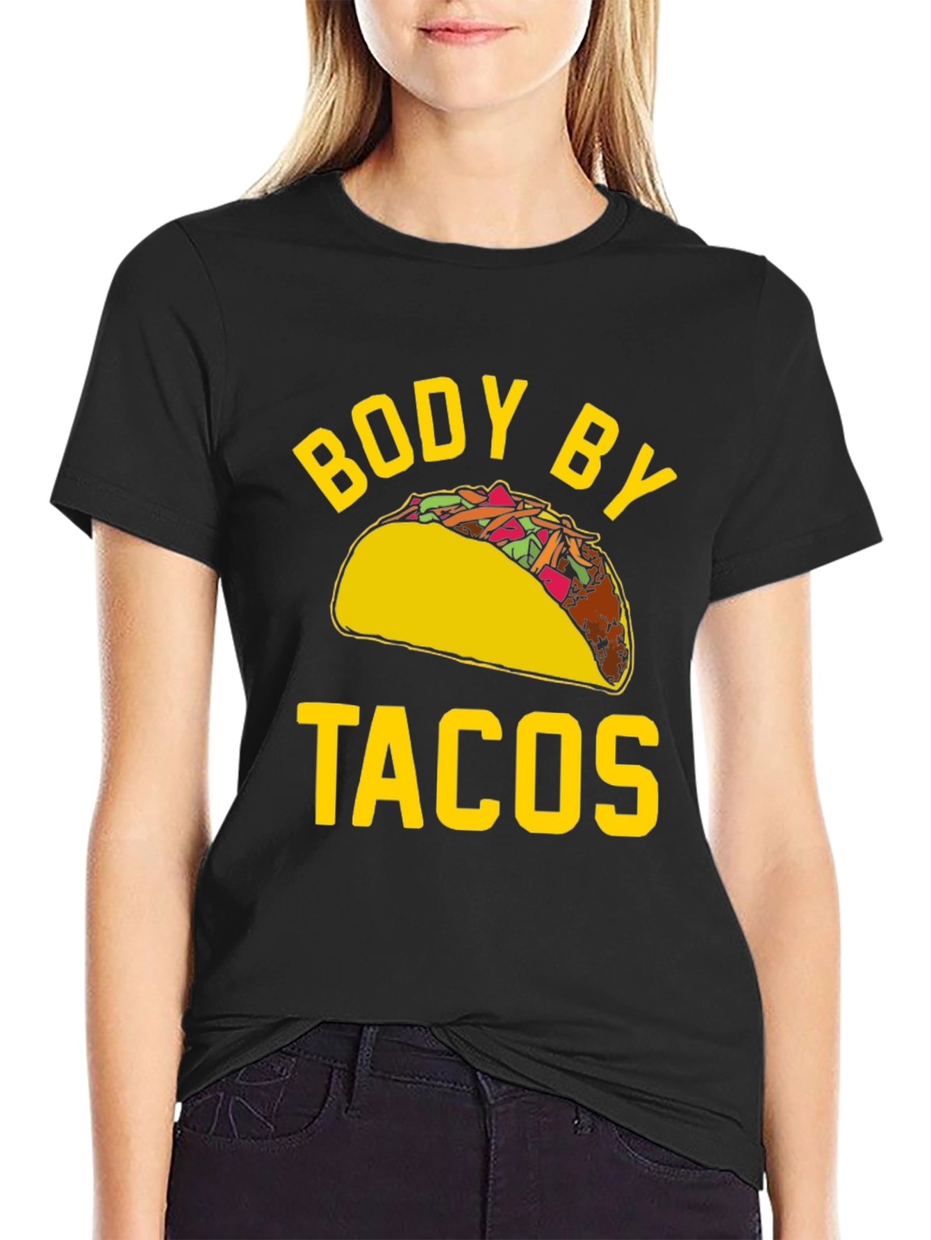 Body By Tacos Graphic Tee - Funny Foodie Shirt