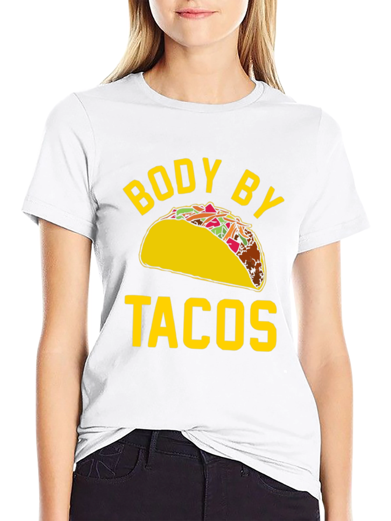 Body By Tacos Graphic Tee - Funny Foodie Shirt