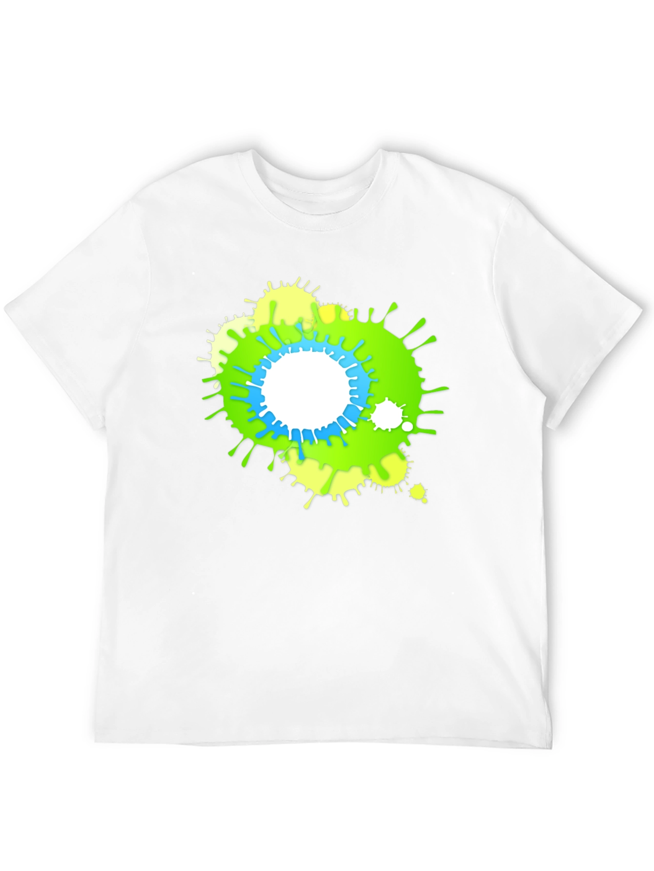 Abstract Splatter Graphic Black T-Shirt