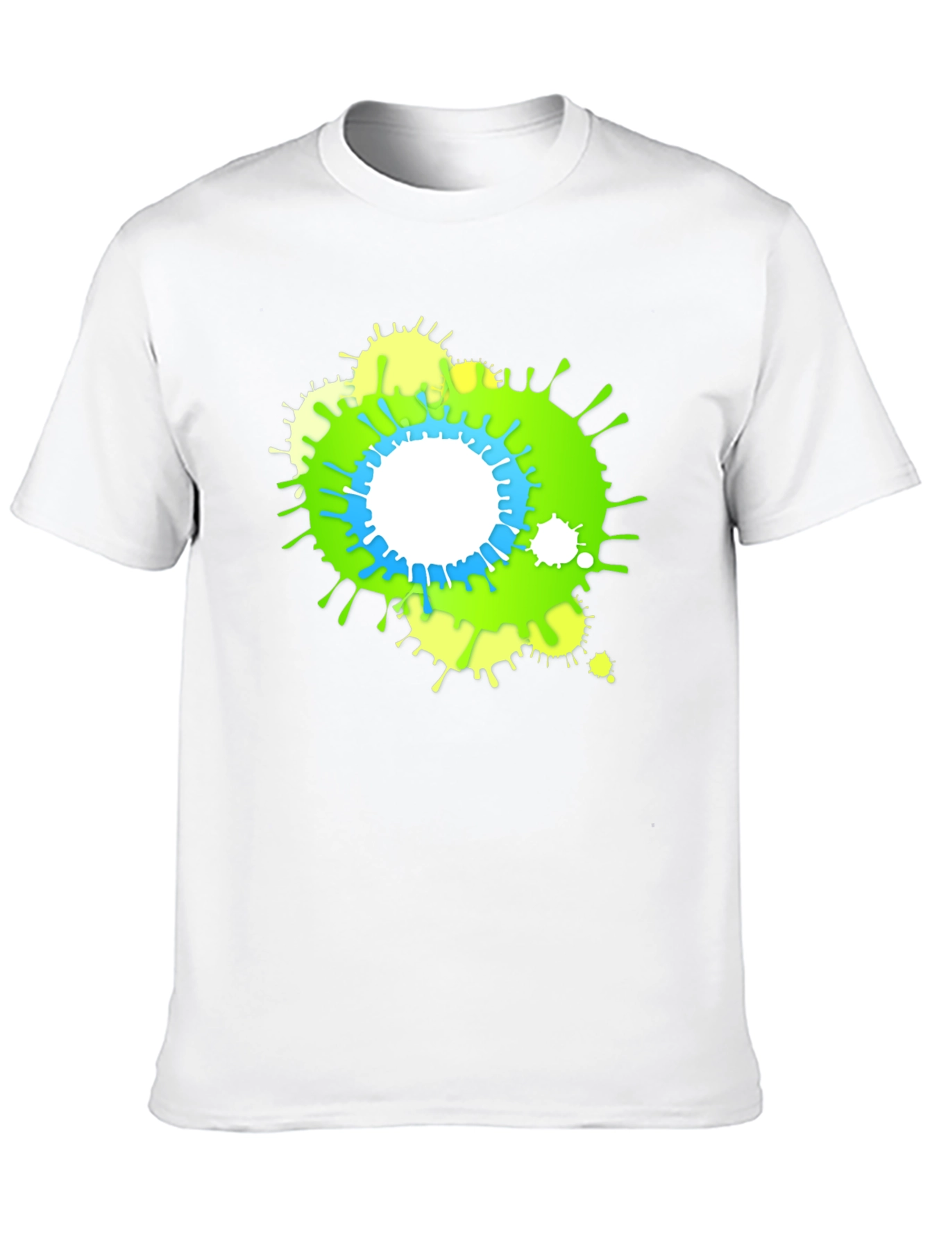Abstract Splatter Graphic Black T-Shirt