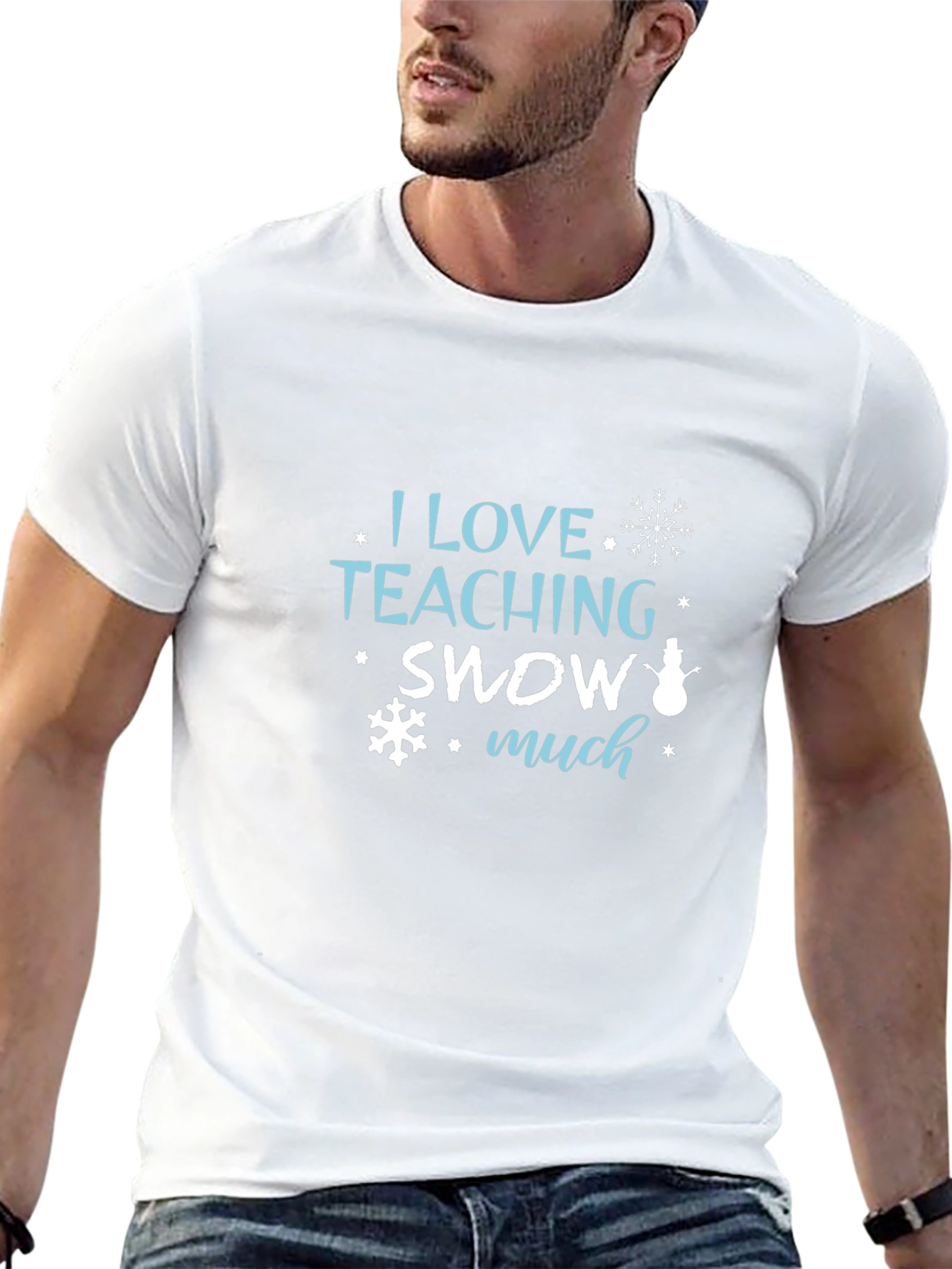 I Love Teaching Snow Much Black T-Shirt