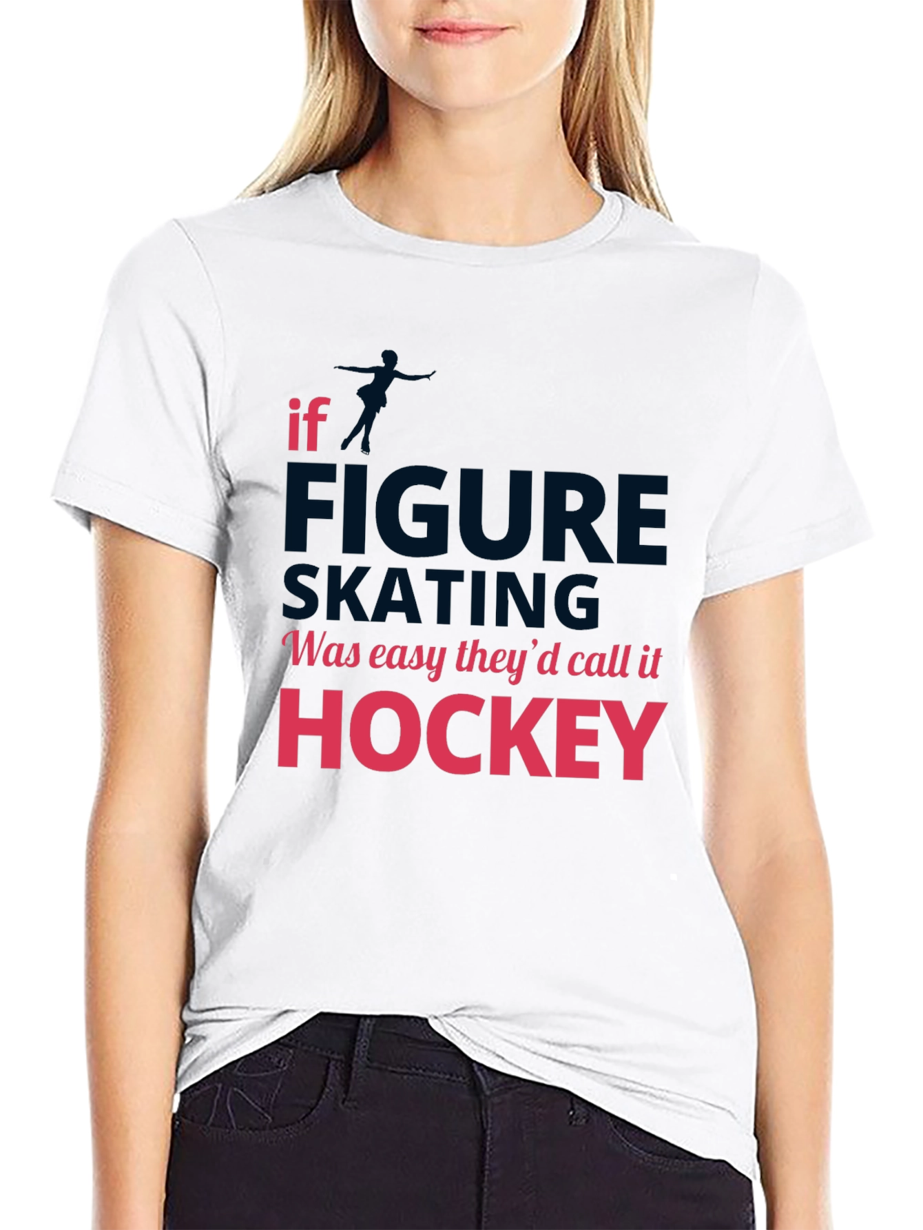 Figure Skating vs Hockey Graphic Tee