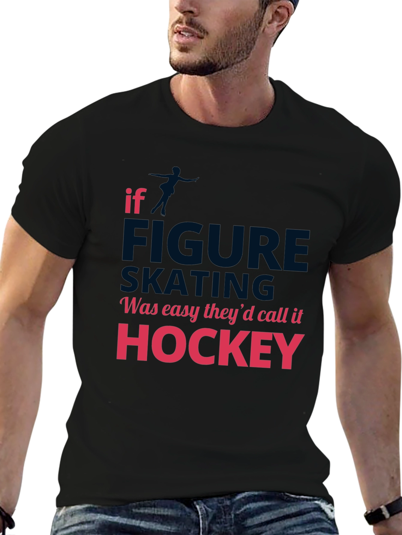 Figure Skating vs Hockey Graphic Tee