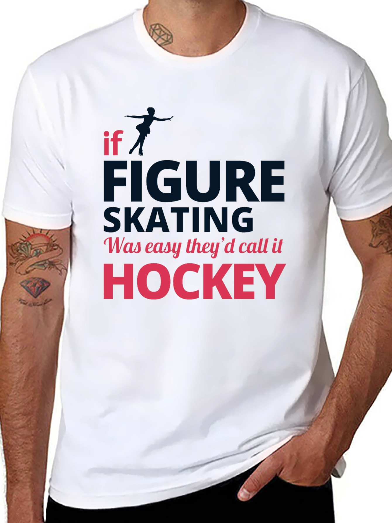 Figure Skating vs Hockey Graphic Tee
