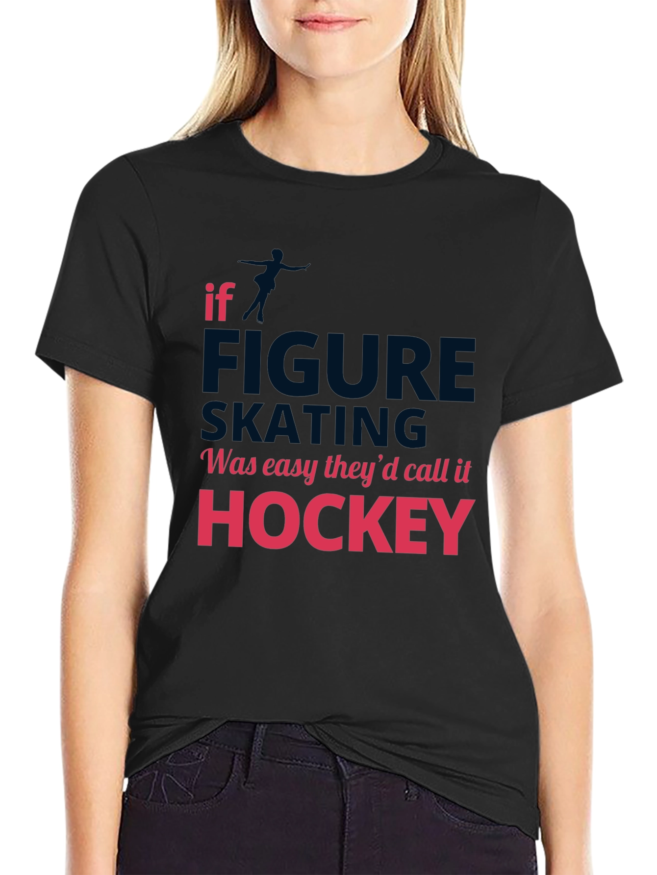 Figure Skating vs Hockey Graphic Tee