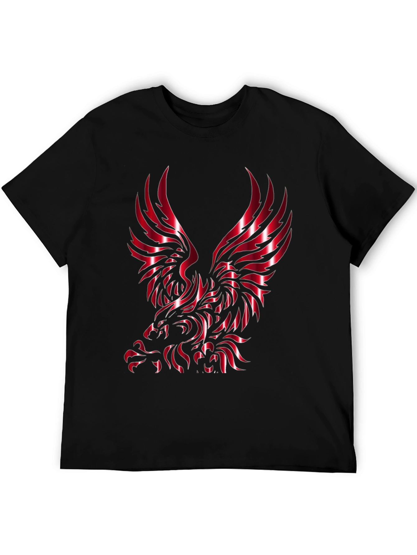 Bold Eagle Graphic Mens Black T-Shirt
